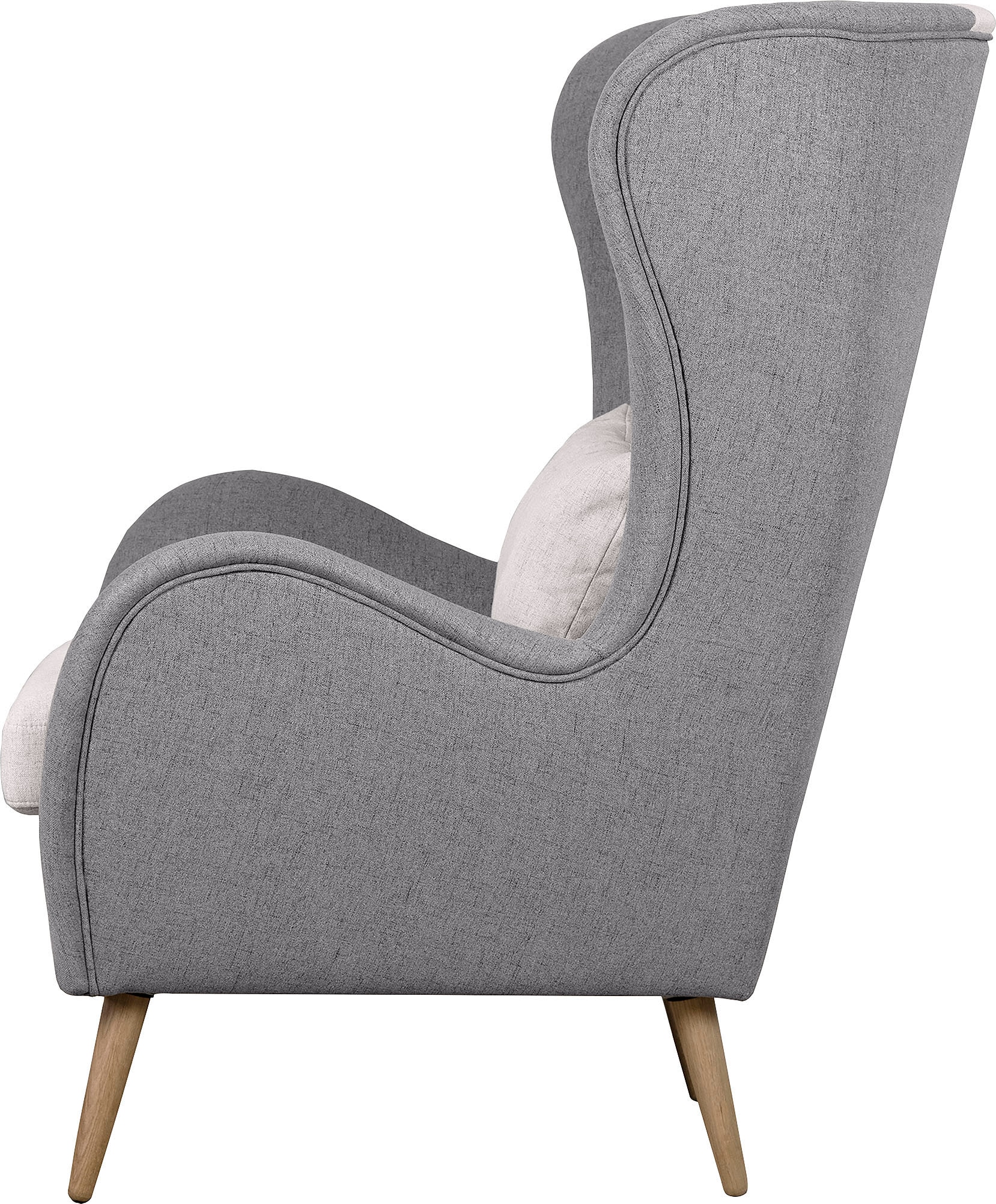 Guido Maria Kretschmer Home&Living Sessel »Salla Bezug Bouclé oder Struktur fein, Ohrensessel«, wahlweise mit oder ohne Hocker; großer Sessel: Maße B/T/H: 78/94/118cm