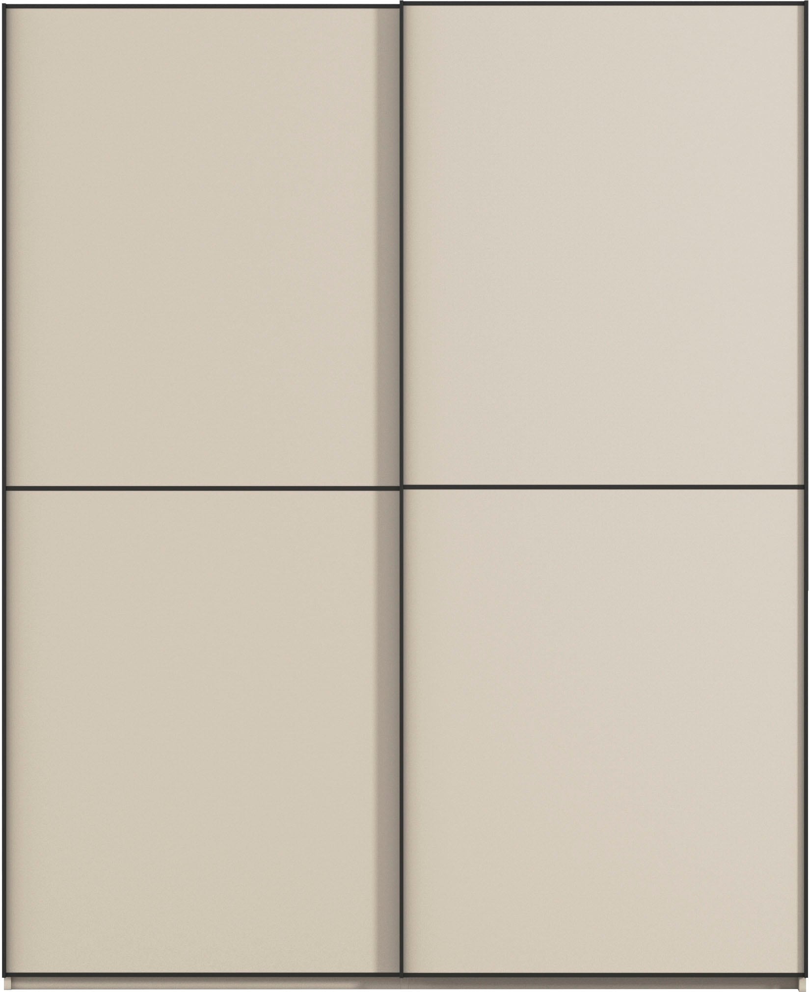 rauch Schwebetürenschrank »Kleiderschrank Schrank Garderobe Schlafzimmerschrank SCALE-DUO«, edle zweigeteilte Türen und 3 Zierleisten MADE IN GERMANY