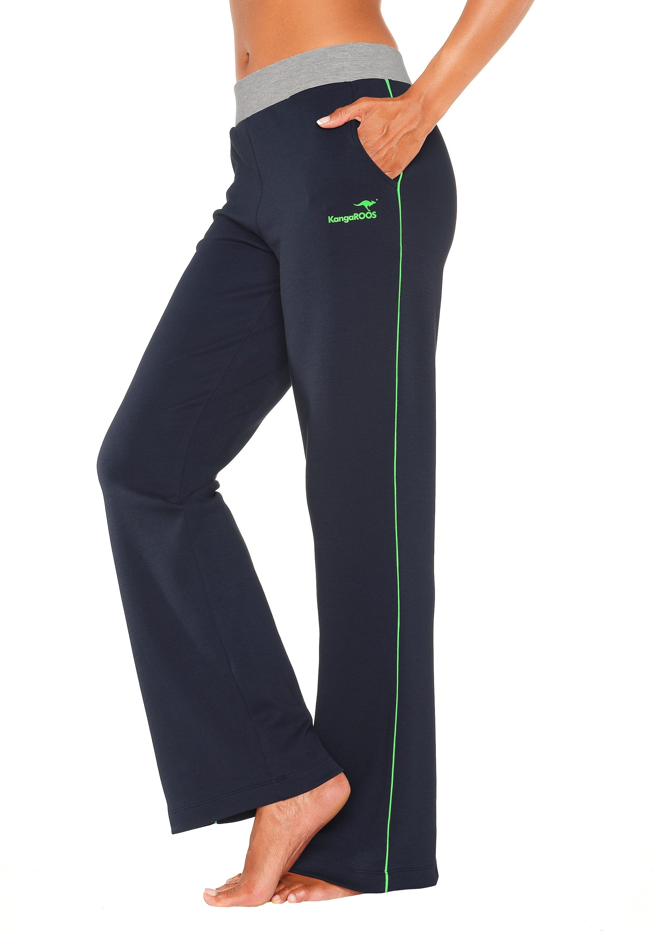 KangaROOS Relaxhose  mit breitem Bund, Loungewear, Loungeanzug