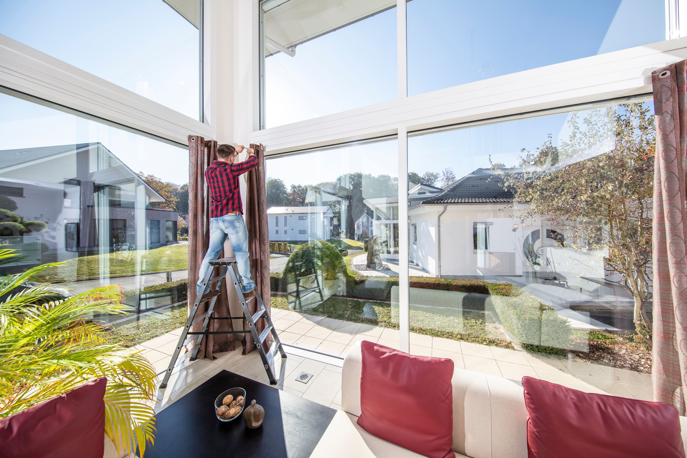 KRAUSE Doppelleiter »SePro D« Alu eloxiert, 2x6 Stufen, Arbeitshöe ca. 285 cm