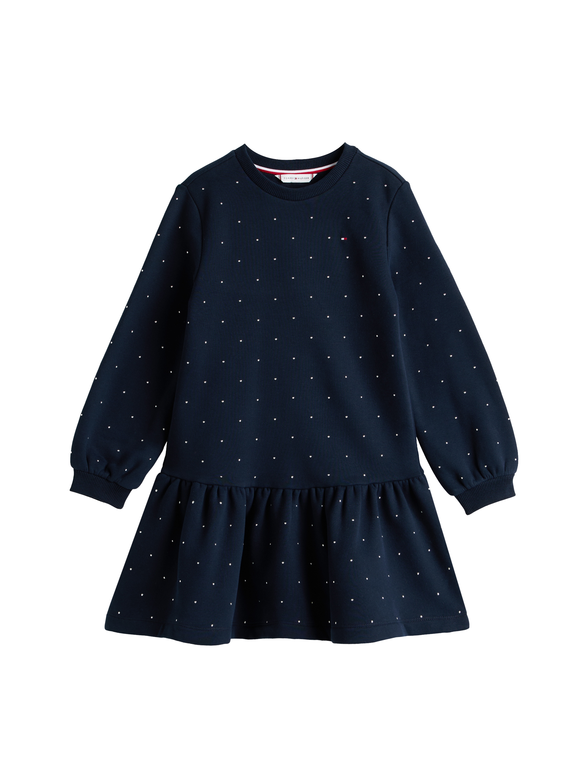 Tommy Hilfiger Jerseykleid »FESTIVE STUD HWK DRESS LS« Ohne Tasche Regular fit, für Kinder bis 16 Jahre