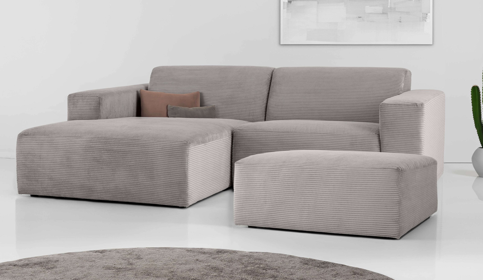 OTTO home Ecksofa »Koa,228cm, L-Form, Modulsofa, Webstoff, Cord, Struktur, günstig online kaufen
