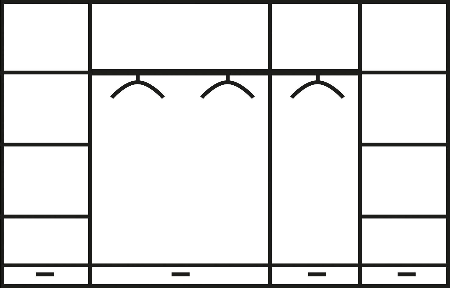 Home affaire Schlafzimmer-Set »"Konrad", komplettes Schlafzimmer mit großem Schrank«, (Set, 4 tlg., Kleiderschrank 5 türig mit Schubladen, 2 Nachttische, Bett 180x200cm), mit 5-trg. Kleiderschrank, Bett 180/200 cm und 2 Nachttischen