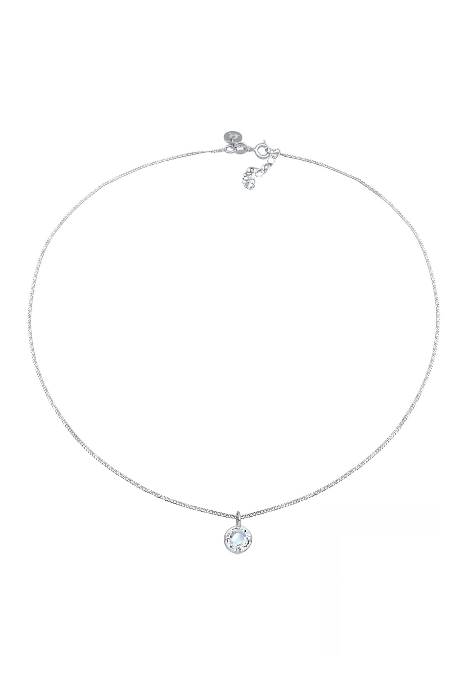 Elli Premium Collier »Choker mit Glas Kristalle Weiß 925 Sterling Silber«