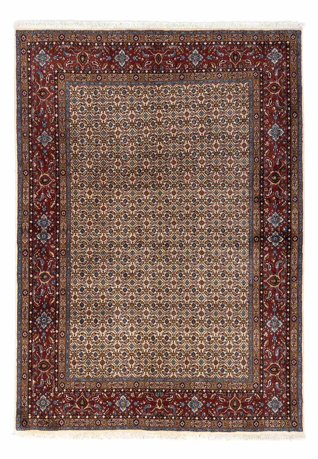 morgenland Wollteppich »Moud Stark Gemustert Beige 196 x 148 cm«, rechtecki günstig online kaufen