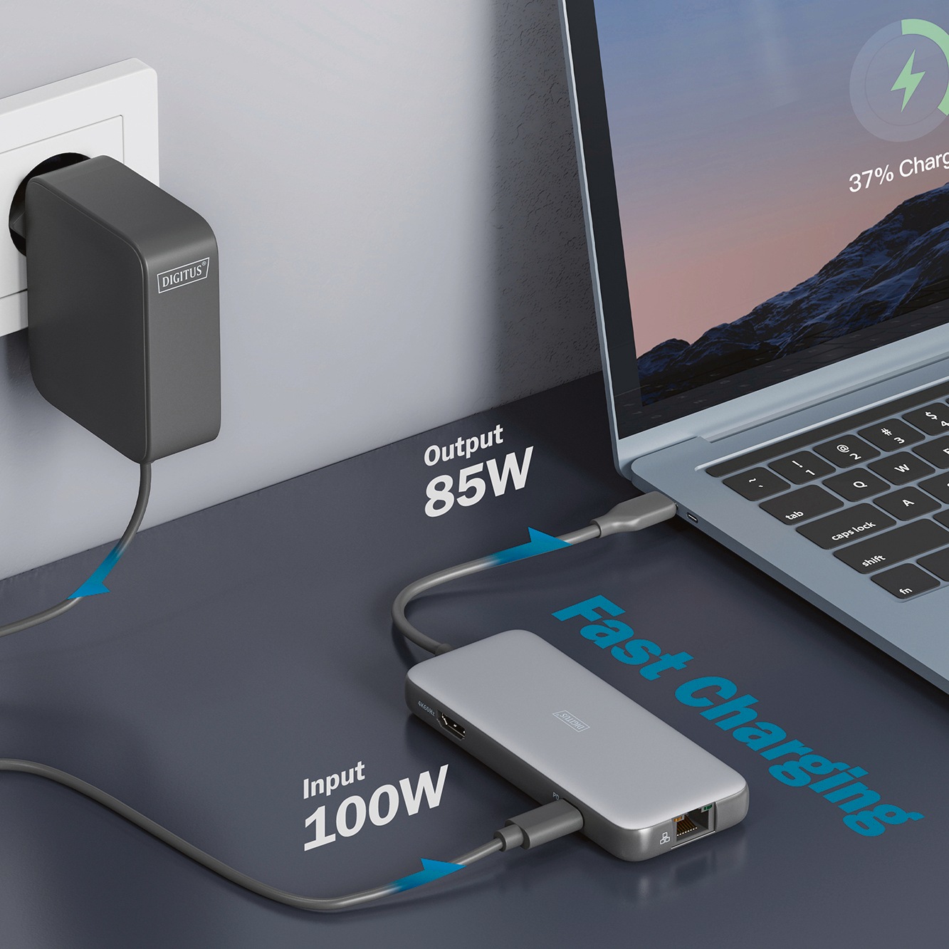 Digitus Laptop-Dockingstation »USB-C Docking Station, 7-Port, HDMI, USB, RJ45, SD«