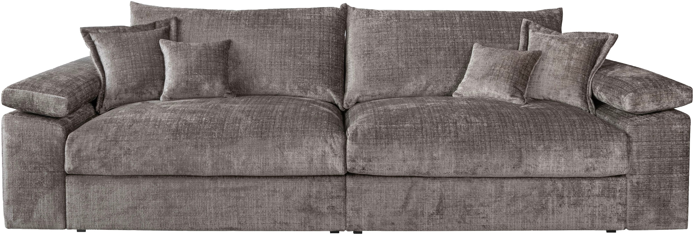 Home affaire Big-Sofa »Soft&Cosy XL, B: 246 cm«, Mega-Sofa, Cord oder Chenille-Struktur, mit Federkern & 4 Zierkissen