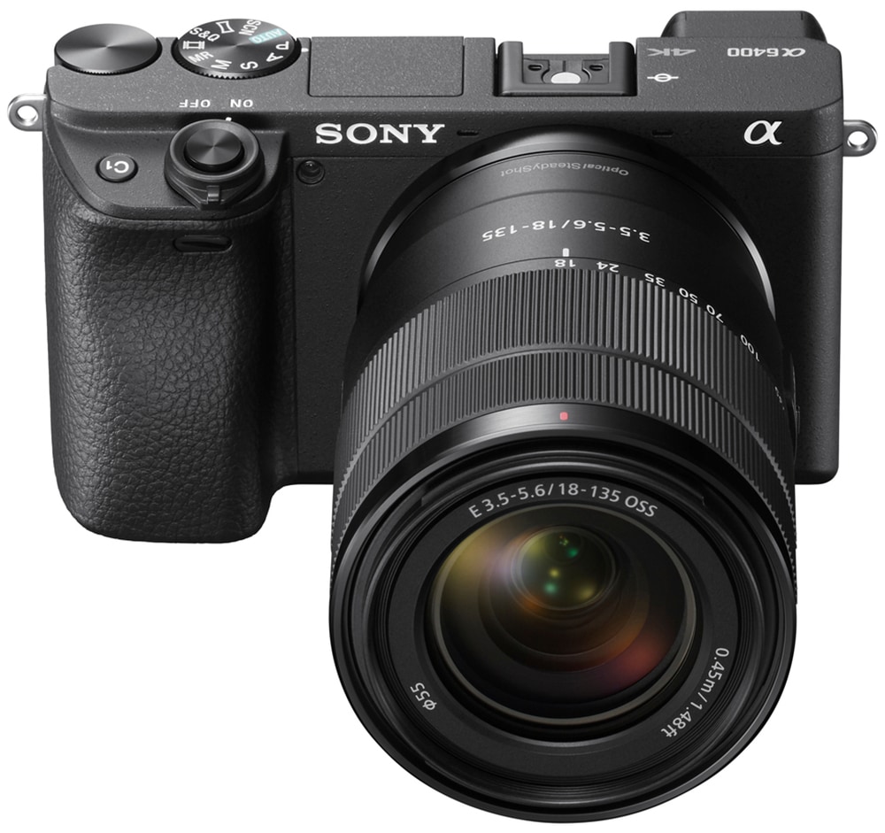 Sony Systemkamera »Set: SEL70350G Objektiv + Alpha 6400AMB APS-C« SEL-18135 , SEL70350G , 24 , 2 fach fach x opt. Zoom , Bluetooth | WLAN , inkl. E-Mount Systemkamera, 24 Megapixel, 4K Video, 180° Klapp-Display