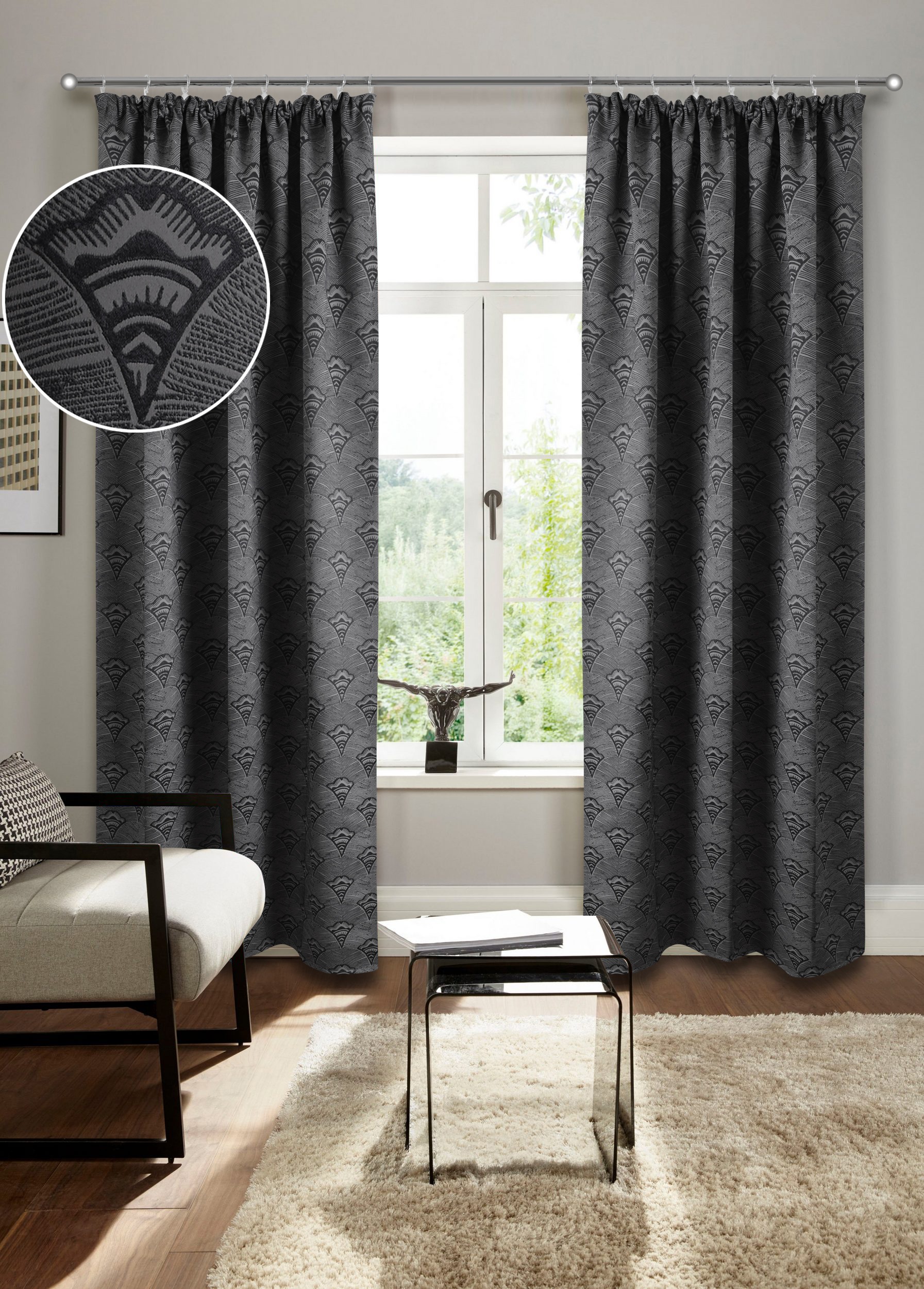 Bruno Banani Verdunkelungsvorhang »Alessio« Kräuselband 1 Stk. tlg. Elegant günstig online kaufen