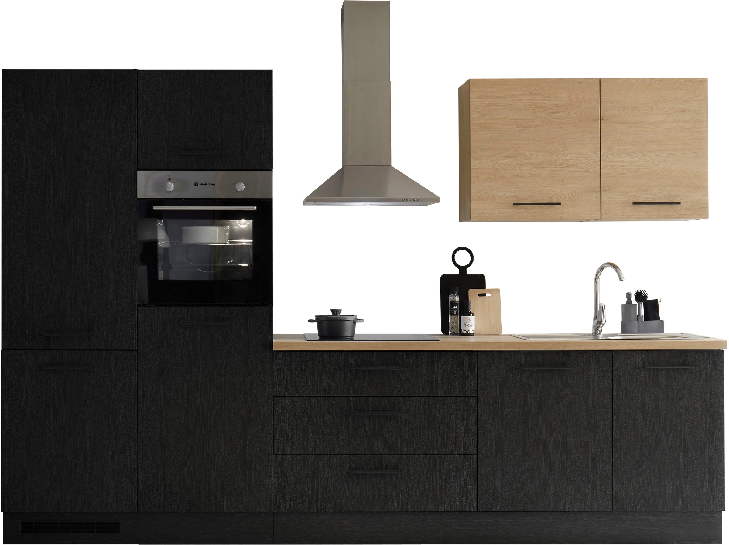 KOCHSTATION Küchenzeile KS-Malfi, Breite 320cm, wahlweise mit E-Geräten, Ar günstig online kaufen