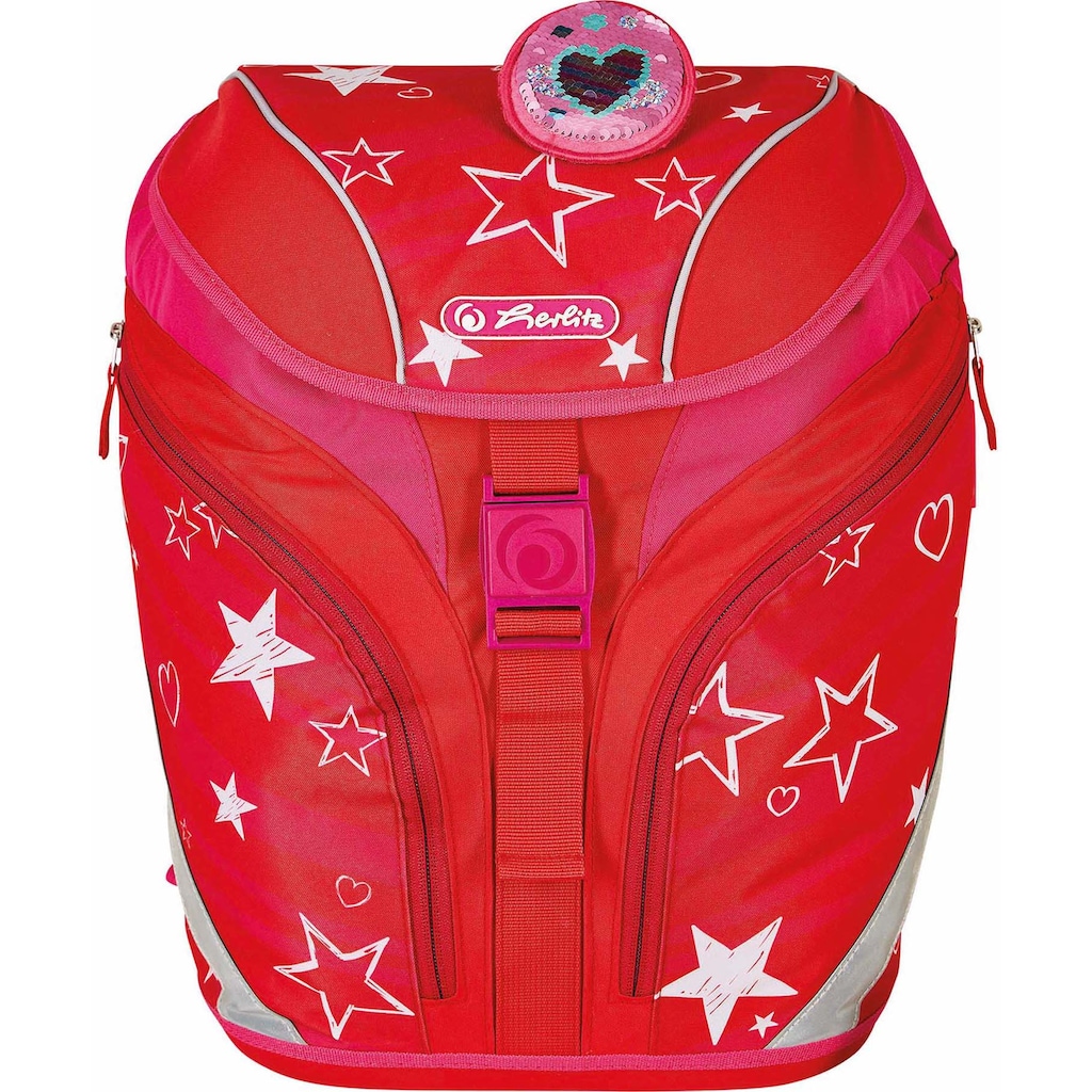 Herlitz Schulrucksack »SoftLight Plus, Stars&Stripe«, Reflektoren-Floureszierende Flächen