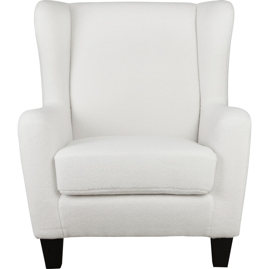 Home affaire Sessel »Chilly«, (Set, 2 St., bestehend aus Sessel und Hocker), mit bequemer Federkern-Polsterung, in drei unterschiedlichen Bezugsqualitäten erhältlich, Sitzhöhe 44 cm