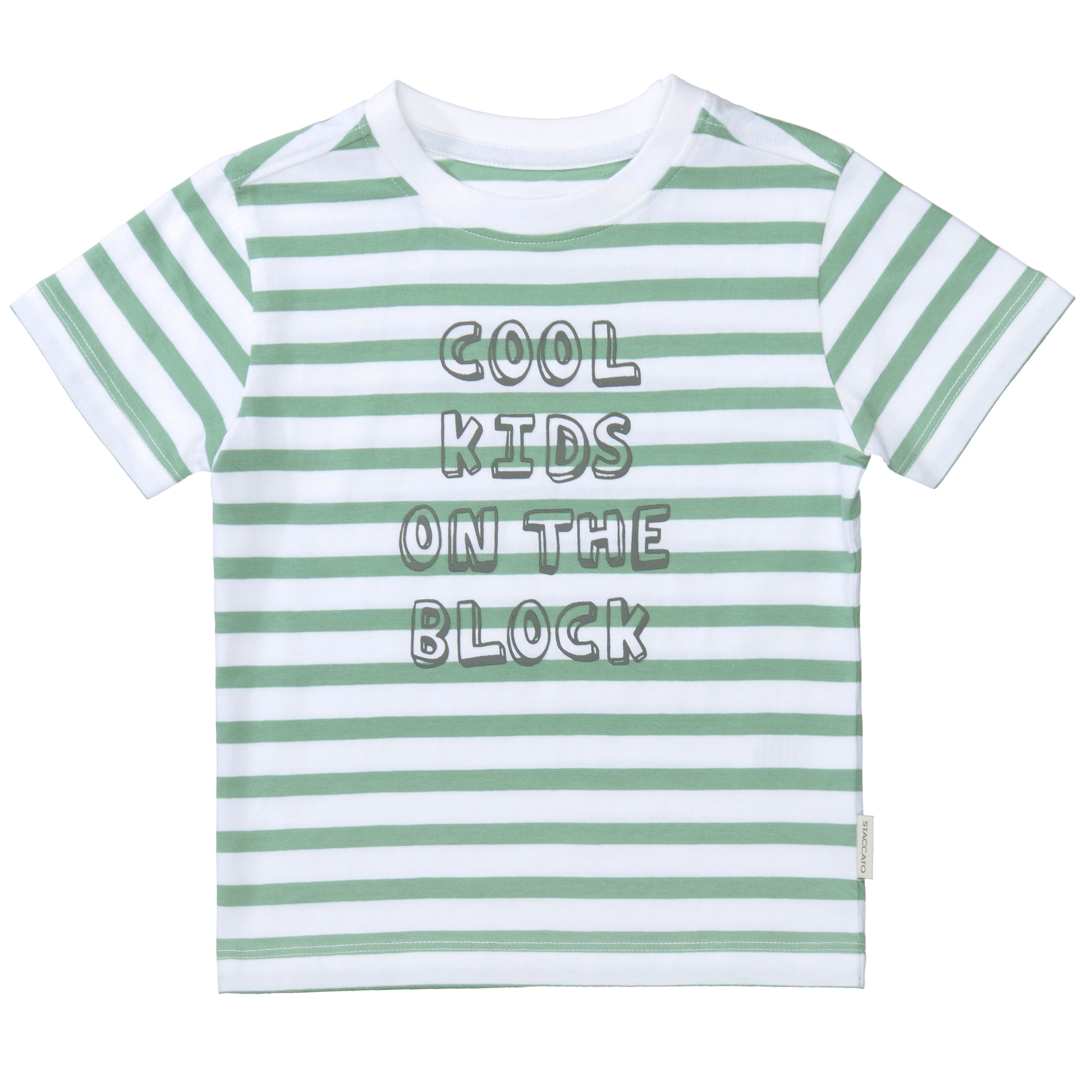 STACCATO T-Shirt 2 tlg. 2er Pack kurzarm, geringelt, Motiv-Print, für Boys