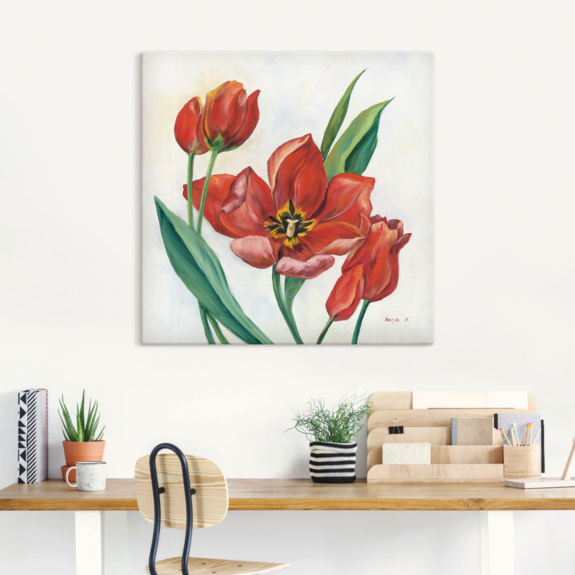 Artland Wandbild »Tulpen I«, Blumenbilder, (1 St.), als Leinwandbild, Poster in verschied. Größen