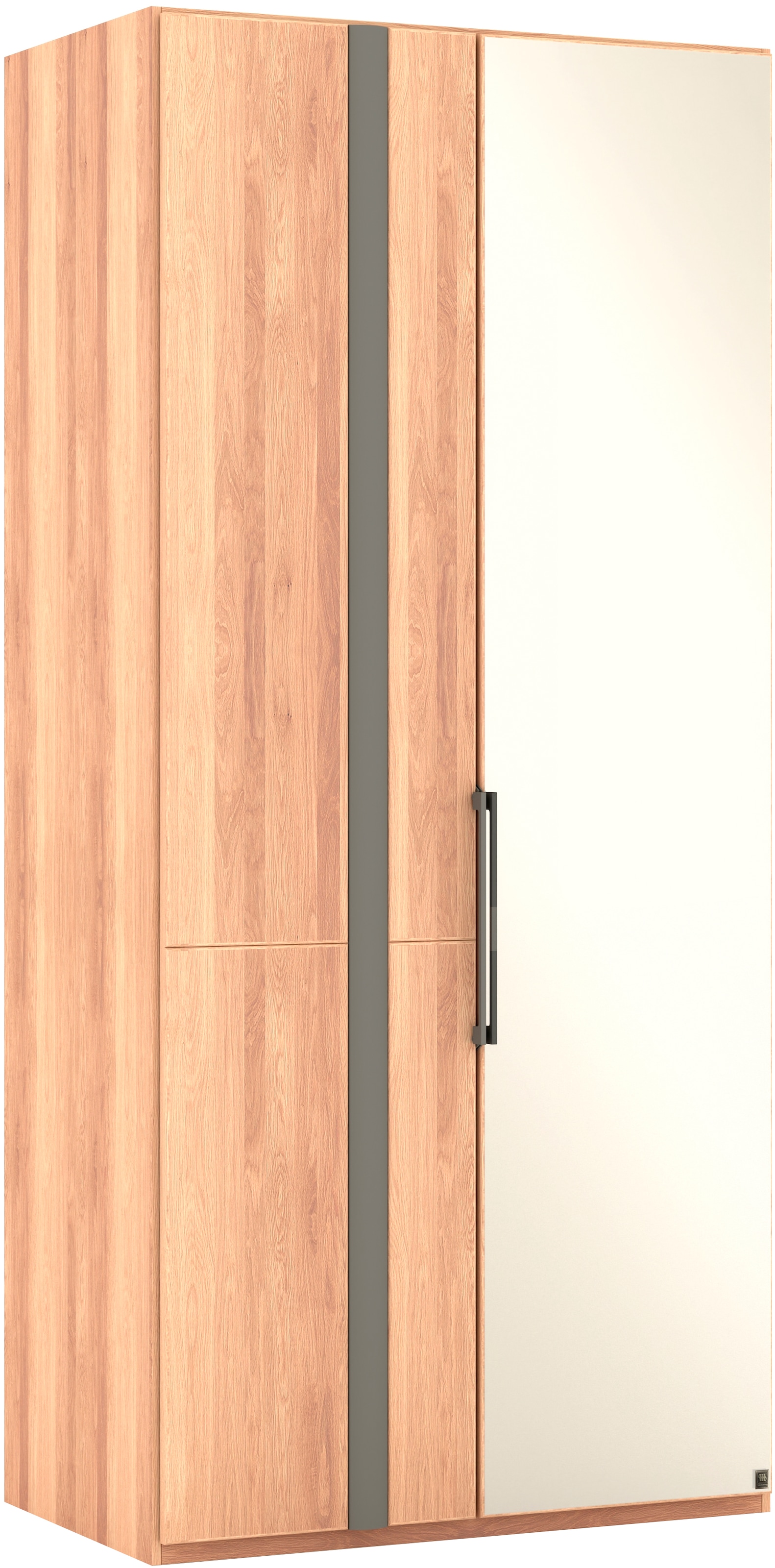 Musterring Drehtürenschrank »Sorrent, Kleiderschrank, Schrank, teilmassiv Eiche«, (mit Türdämpfern, in 5 Breiten & 2 Höhen, extra Böden, MADE IN GERMANY), Türen Eiche massiv oder als Parsol-Bronze-Spiegel, verschiedene Maße