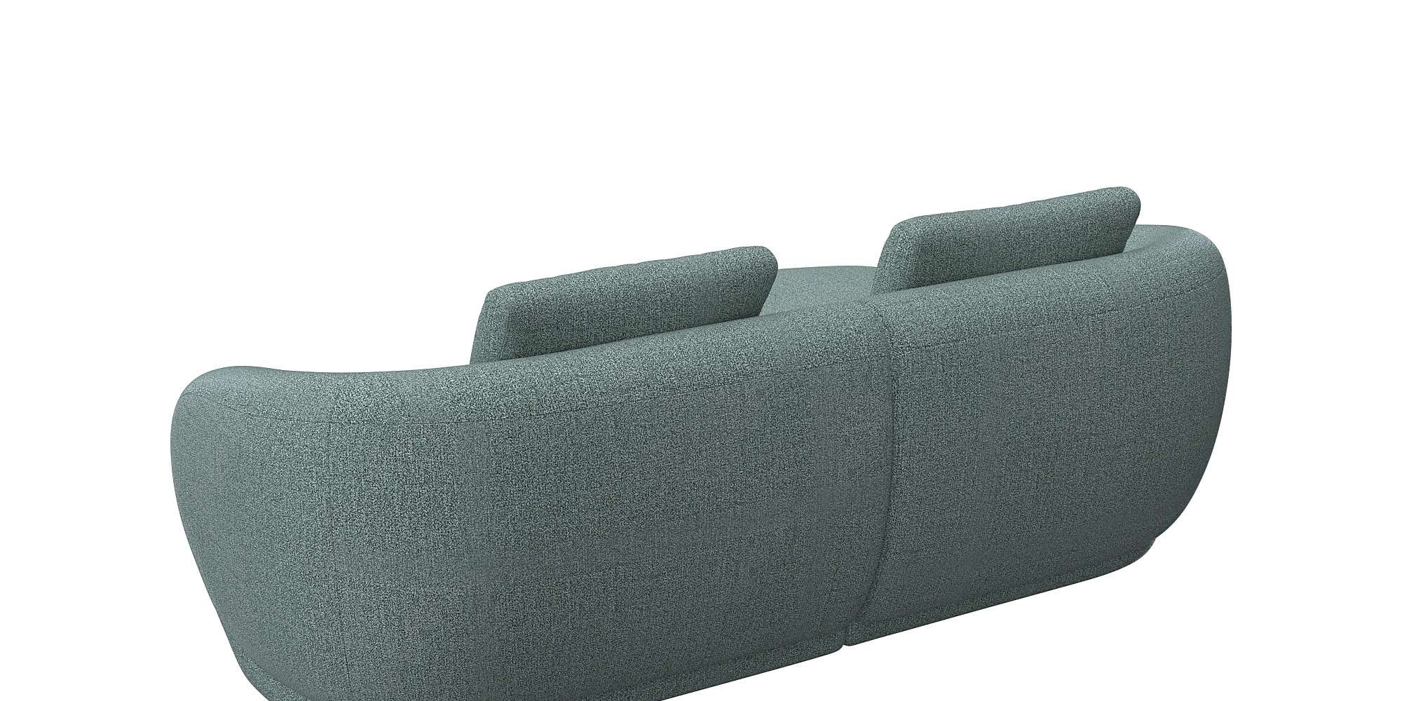 FLEXLUX Wohnlandschaft »Torino, rund, L-Form, Sofa-Ecke mit Recamiere, Longchair-Sofa«, Modernes, organisches Sofa-Design, Kaltschaum, Wellenunterfederung