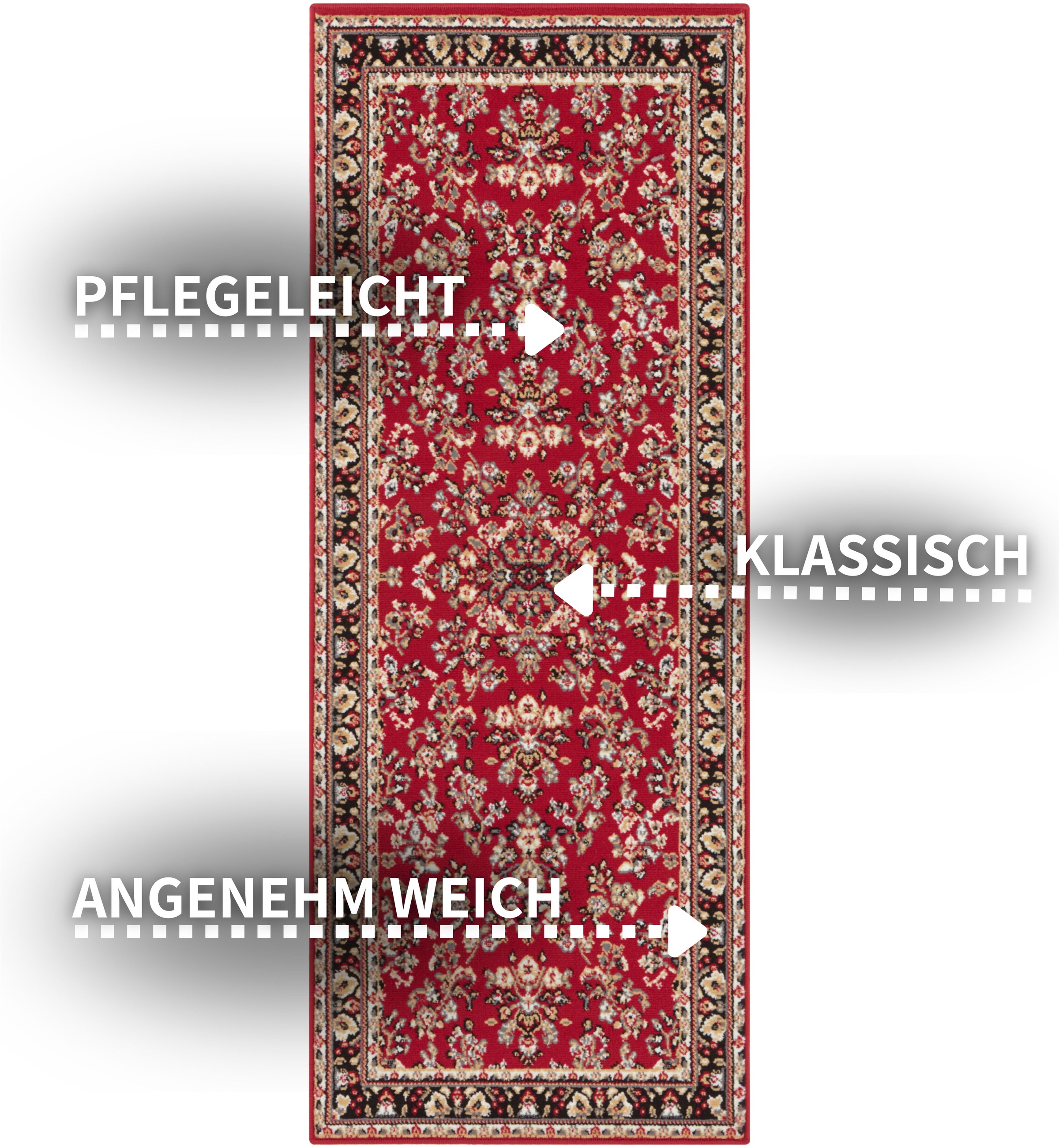 my home Teppich »Halton«, rechteckig, 8 mm Höhe, Kurzflor, Orient-Optik, mi günstig online kaufen
