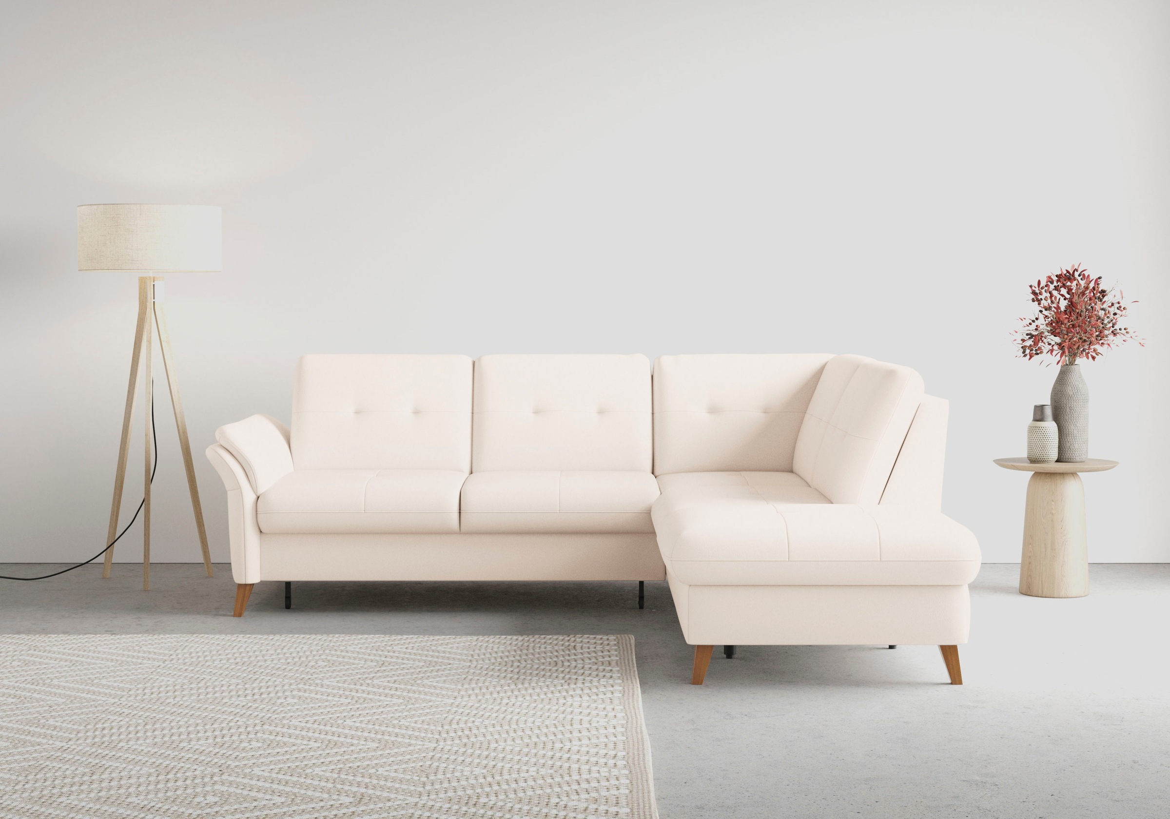 sit&more Ecksofa »Göteborg«, inkl. Sitztiefenverstellung, wahlweise mit Bettfunktion & Bettkasten