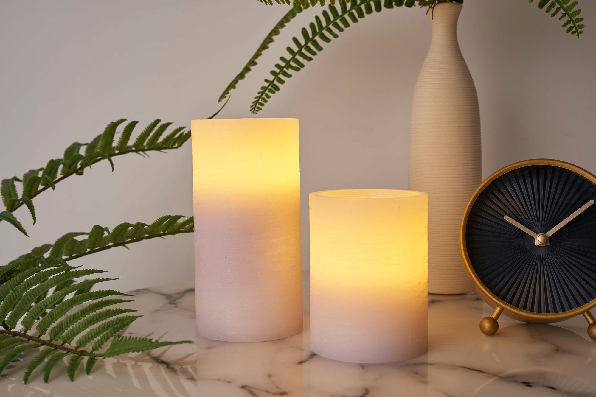 »Cosy Lilac«, Timer LED-Kerze Pauleen Wachskerze auf Rechnung bestellen Flieder