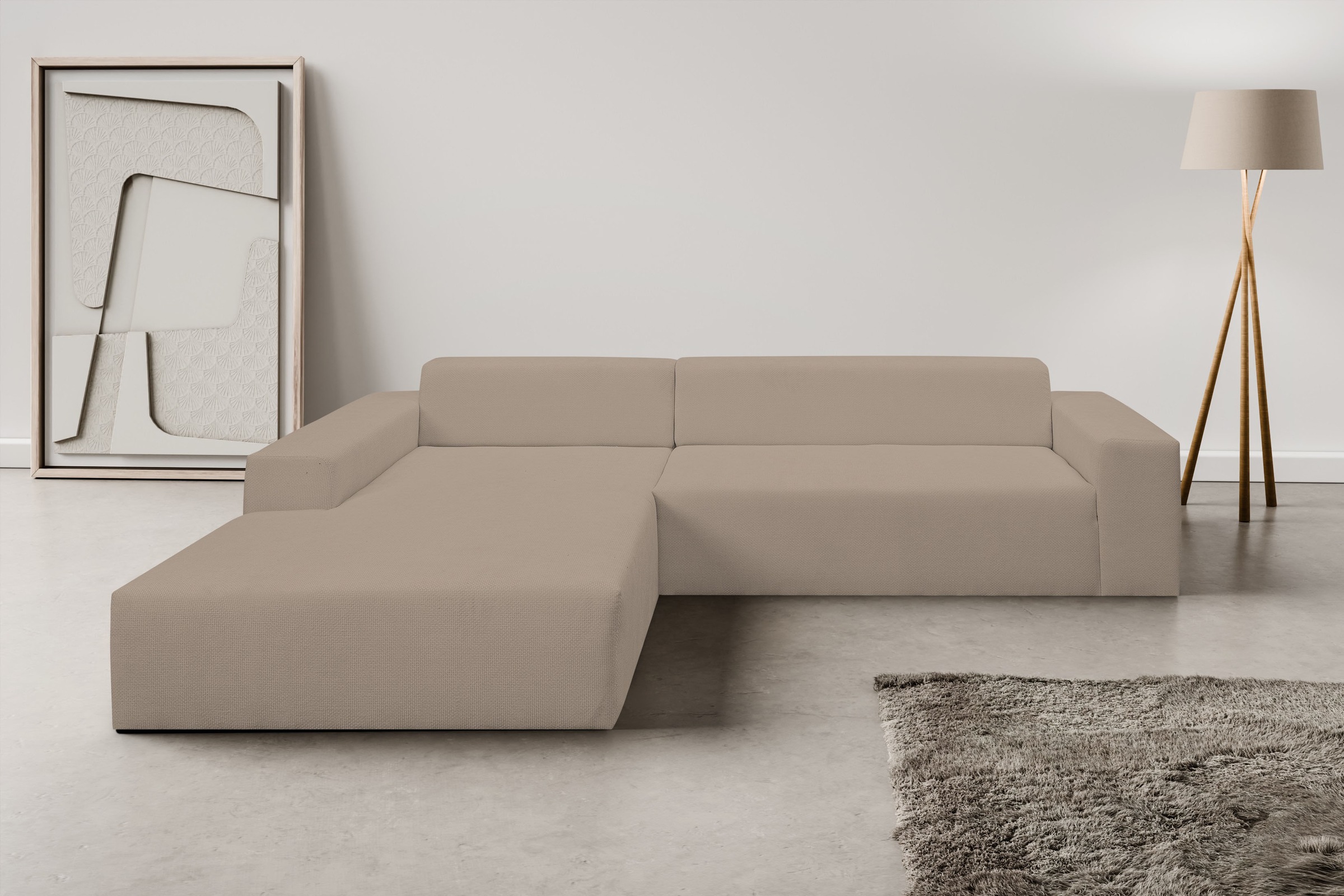 WERK2 Ecksofa »Zeus-XL, Mega-Sofa mit großer Sitztiefe, Stellmaße 311cm x 2 günstig online kaufen