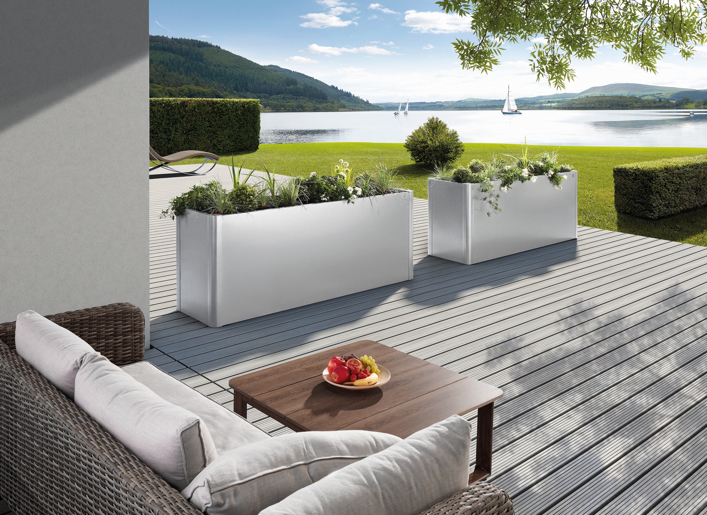 Biohort Hochbeet »BELVEDERE maxi 2x0,5; verschiedene Farben« 201x53x77 cm, extrem langlebig, aus Metall