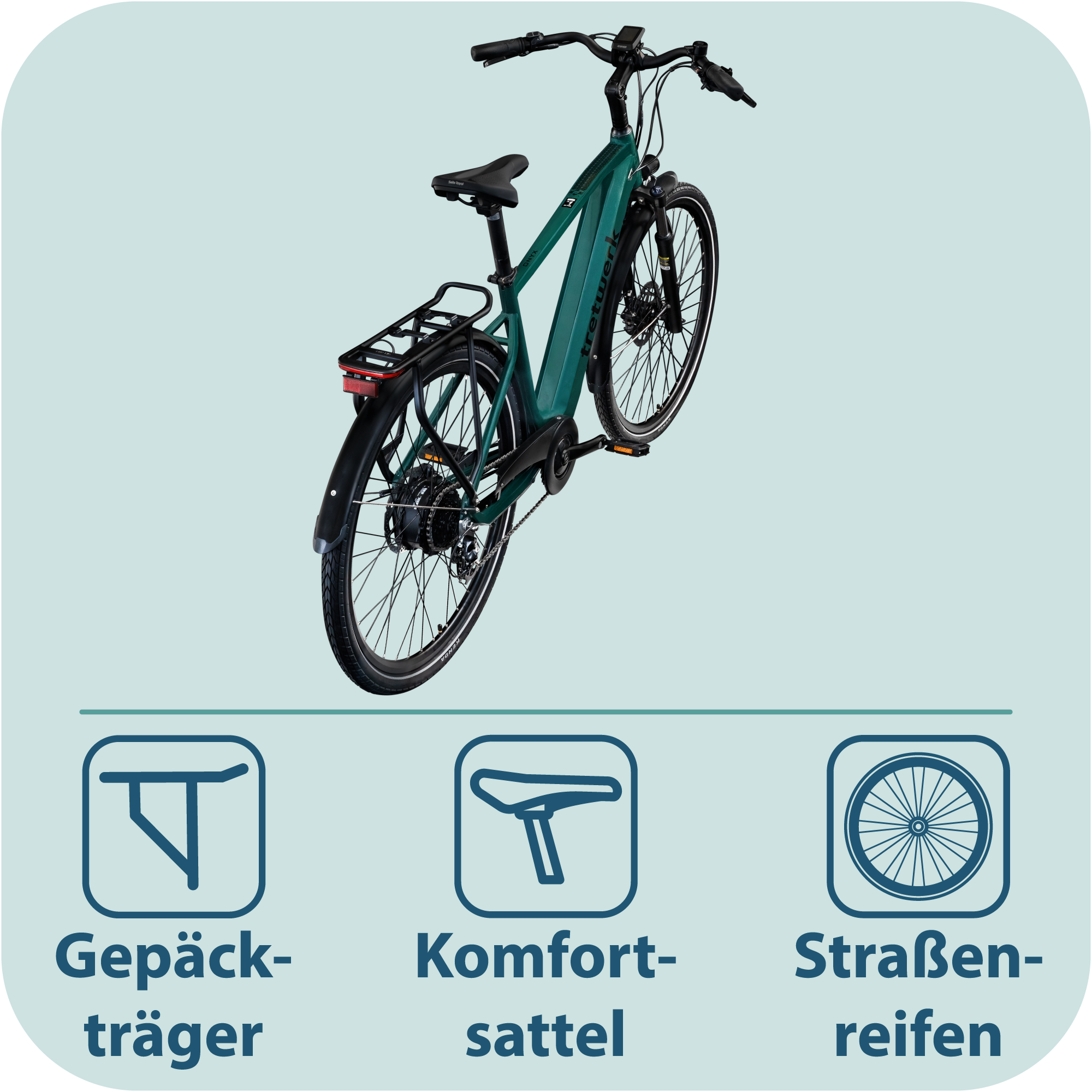 Tretwerk »Onyx« 8 Gang Shimano Altus M310 Schaltwerk Kettenschaltung Heckmotor 250 W