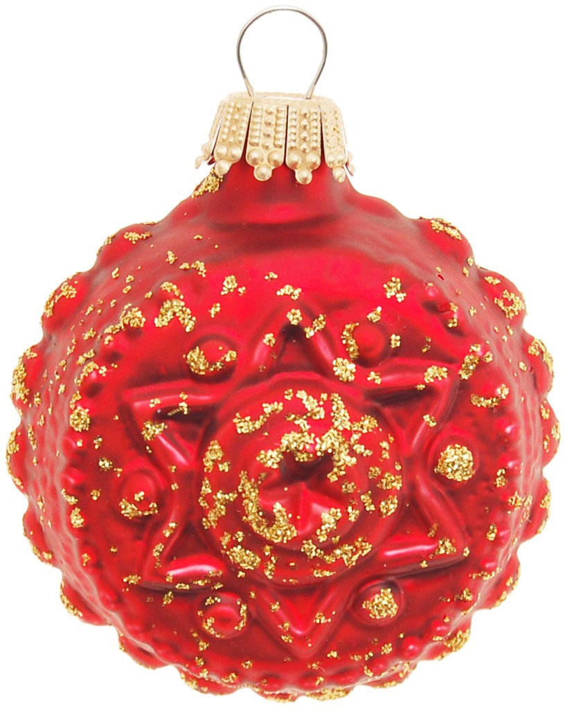 Krebs Glas Lauscha Christbaumschmuck »Glaskugelformen, Breite ca. 5 cm« Weihnachtsdeko rot, Christbaumkugeln aus Glas, Weihnachtsbaumkugel