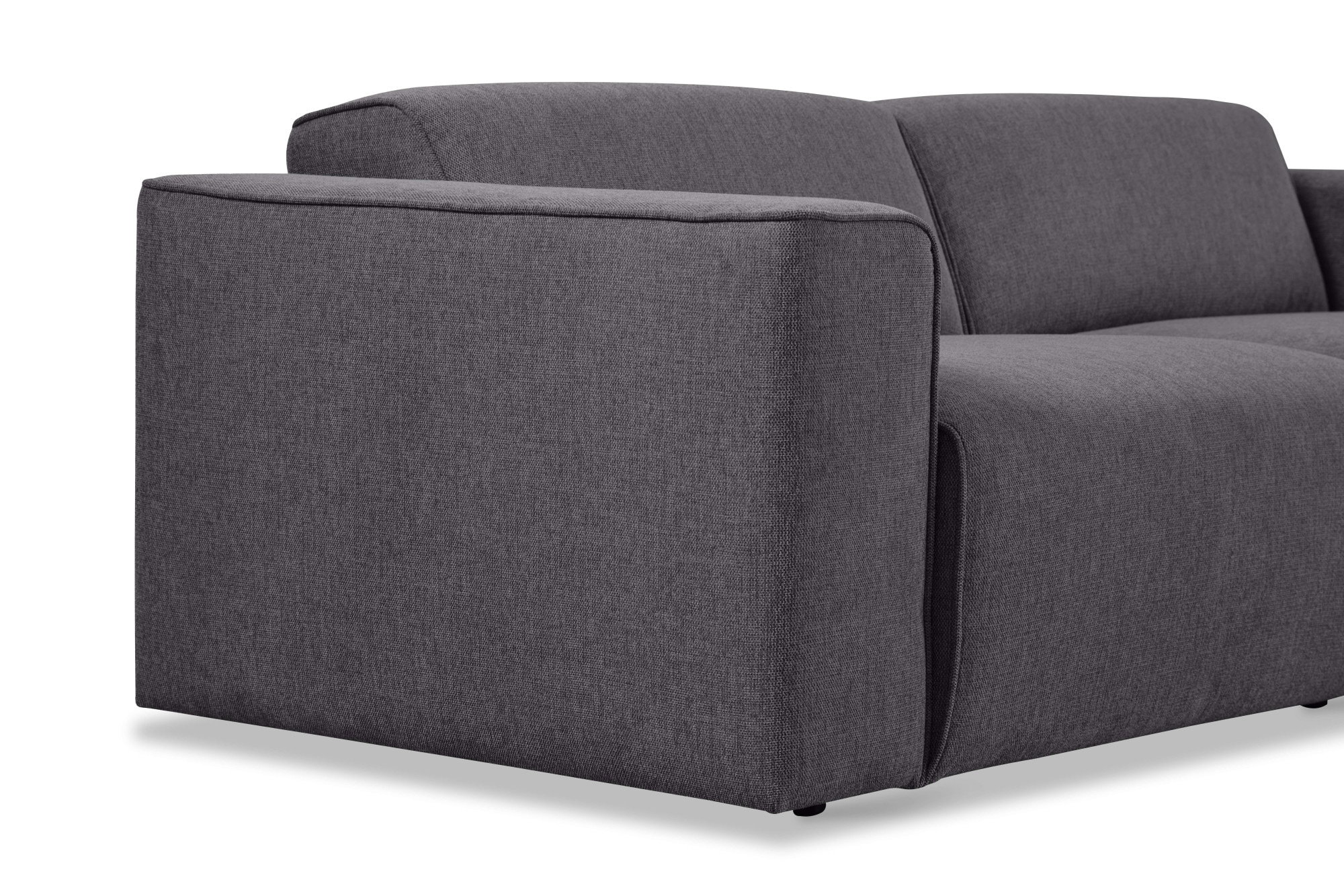 andas 3-Sitzer »Noord mit Kedernaht, Breite 232 cm«, Cord, Struktur, Webstoff, mit Wellenunterfederung, Massivholzrahmen