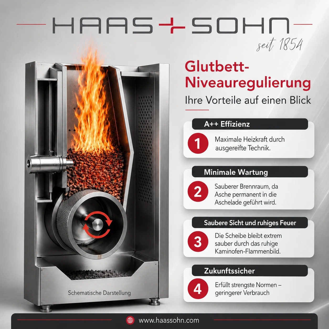 Haas + Sohn Pelletofen »HSP 4.0-F3-02«