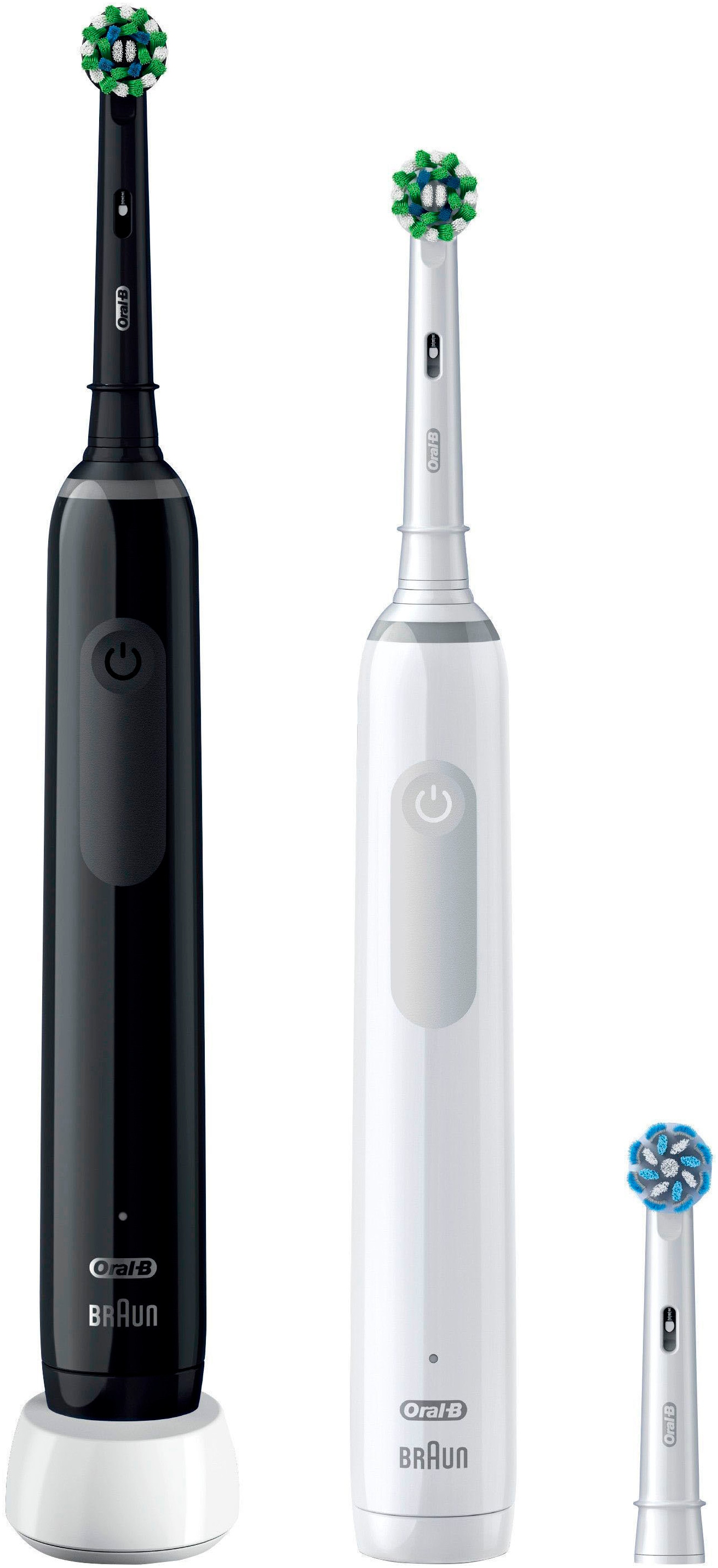 Oral-B Elektrische Zahnbürste »Pro 3 3900«, 3 St. Aufsteckbürsten, Doppelpack 3 Putzmodi
