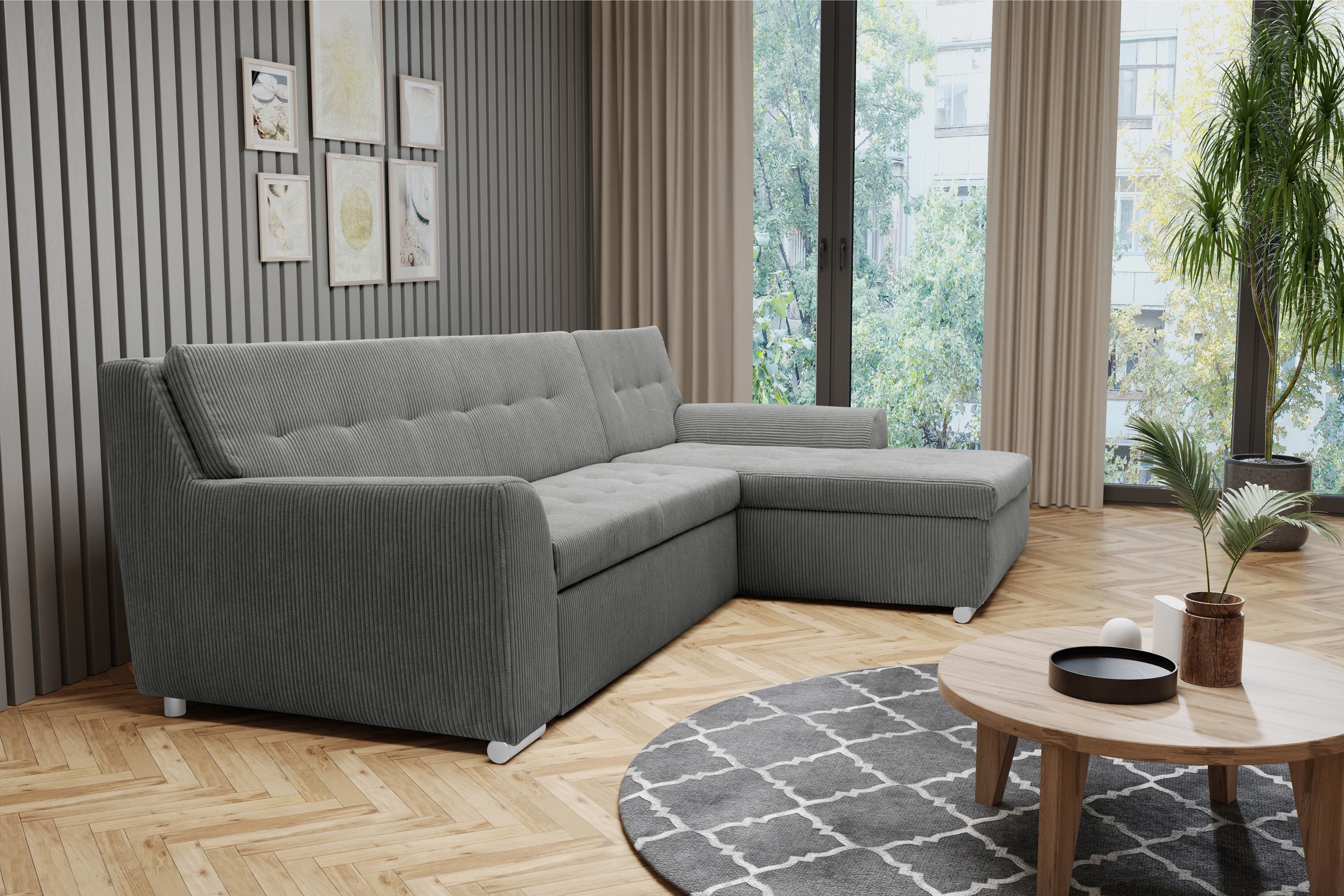 DOMO collection Ecksofa »Treviso viele Bezüge, auch in Cord, L-Form, B/T/H: günstig online kaufen