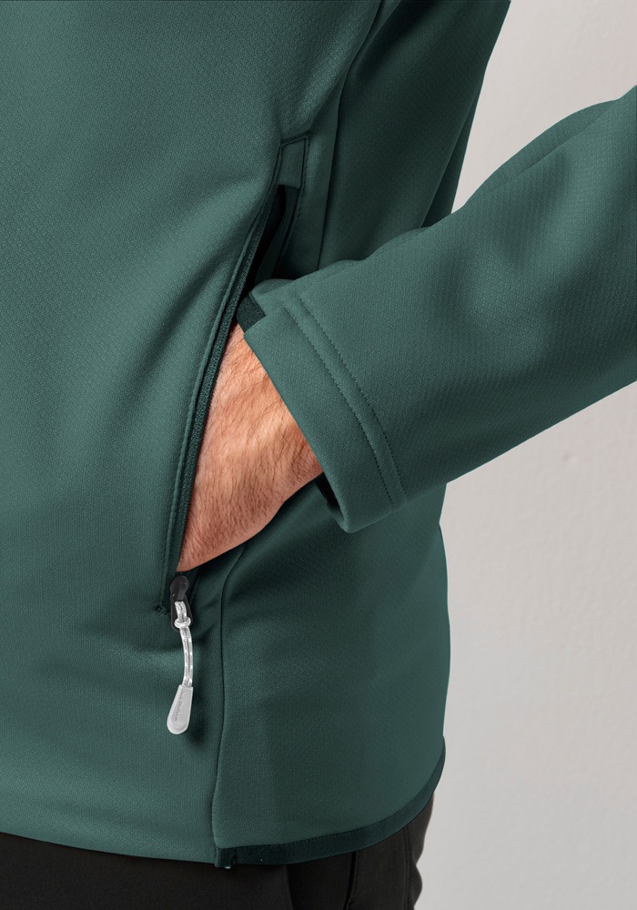 Jack Wolfskin Fleecejacke »ALPGRAT HOODED FZ M«, mit Kapuze