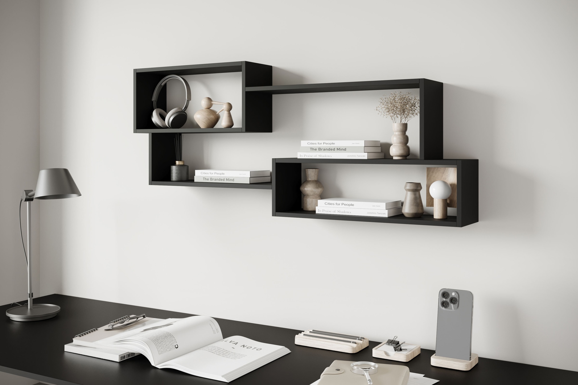 INOSIGN Wandboard »Wandregal Trio 005«, (1 St.), Ideal als Bücherregal, Dekoregal oder Ablage im Büro
