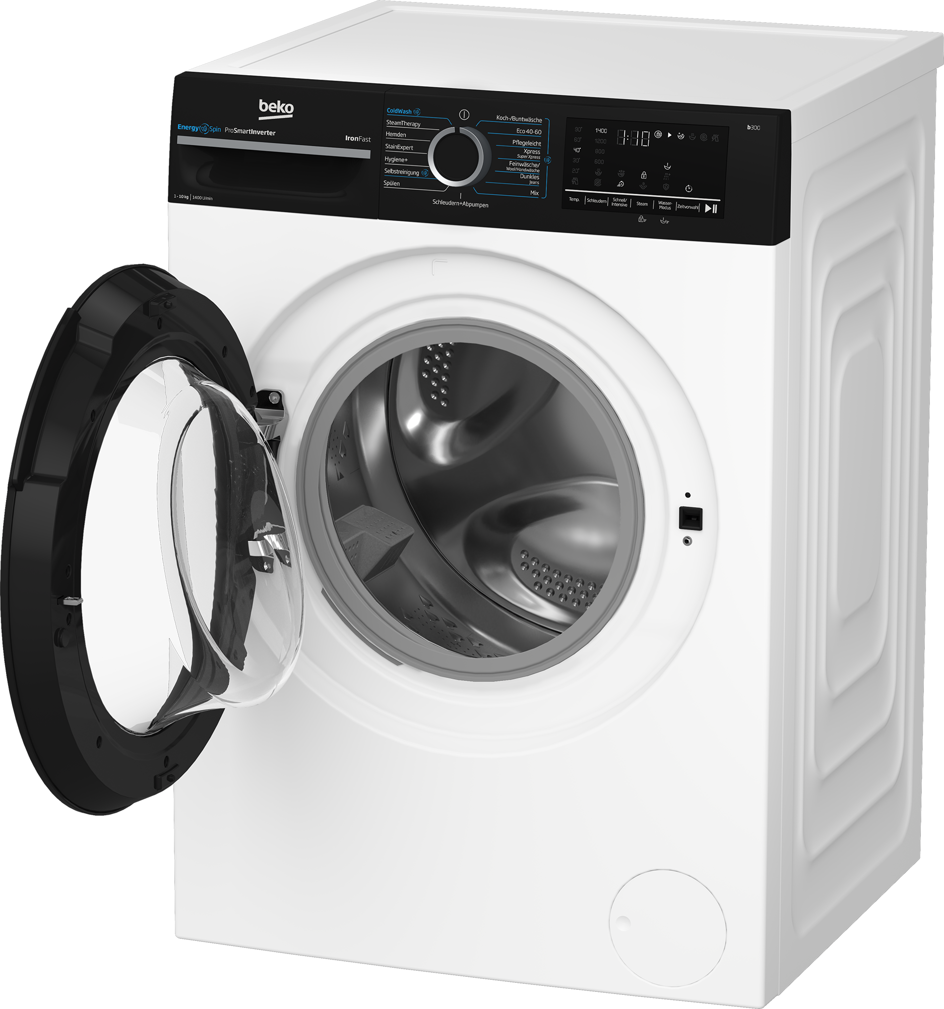 BEKO Waschmaschine »BM3WFU41041W«, 10 kg, 1400 U/min, Waschen mit EnergySpin: Bis zu 35 % Energie sparen – nicht nur in Eco