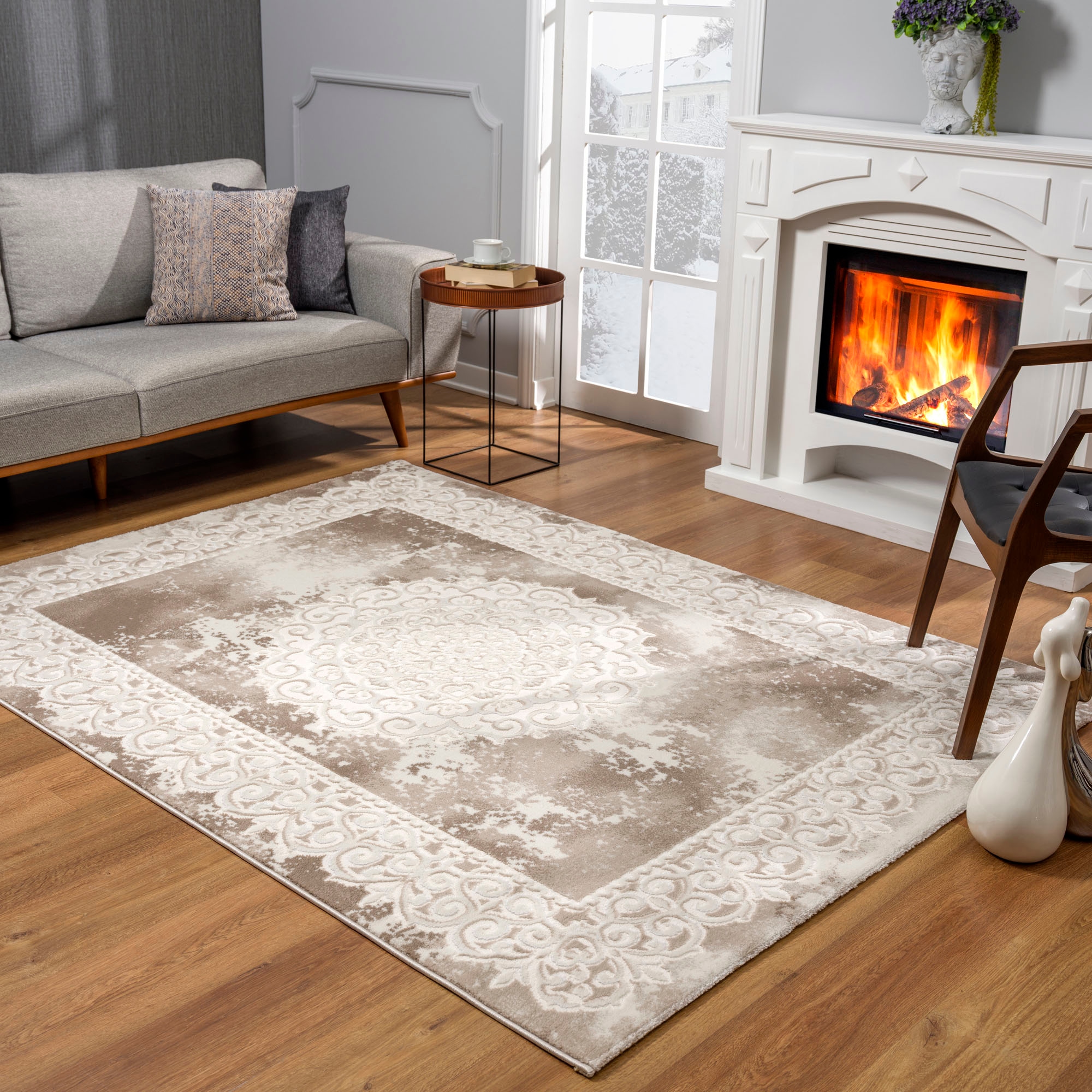 Sanat Teppich »Harmony 3205«, rechteckig, 12 mm Höhe, Wohnzimmer, Orient Optik, Kurzflor, Schlafzimmer, auch als Läufer
