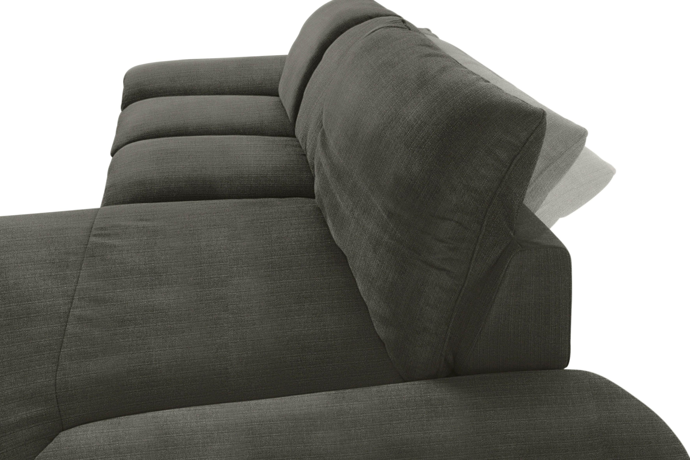 W.SCHILLIG Ecksofa »enjoy&MORE, Designsofa, elegant und bequem, L-Form«, mit Sitztiefenverstellung, Füße Chrom glänzend, Breite 310 cm
