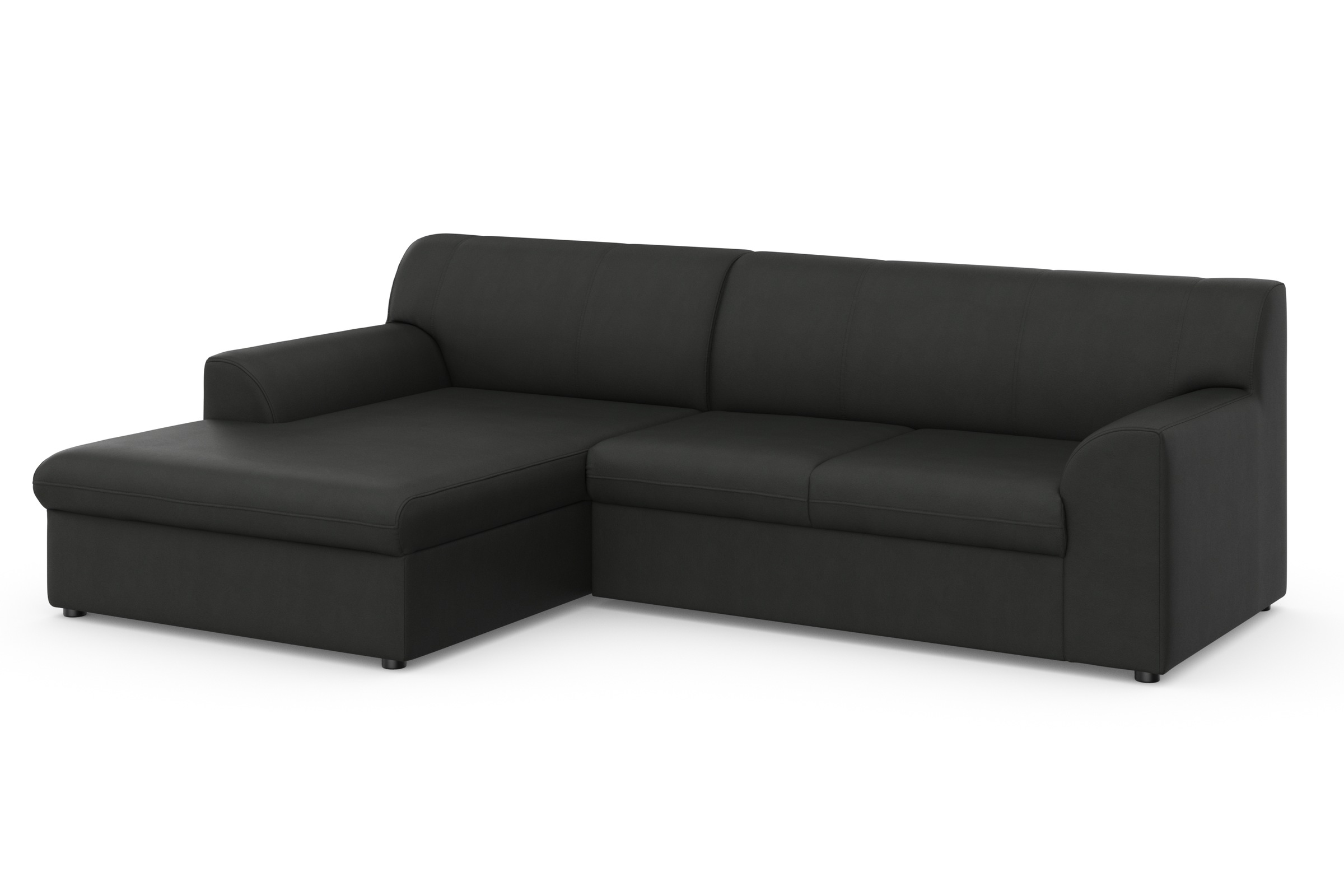 DOMO collection Ecksofa »Topper, elegant und zeitlos, kompaktes Stellmaß 245/155cm, L-Form«, mit Recamiere, wahlweise mit Schlaffunktion