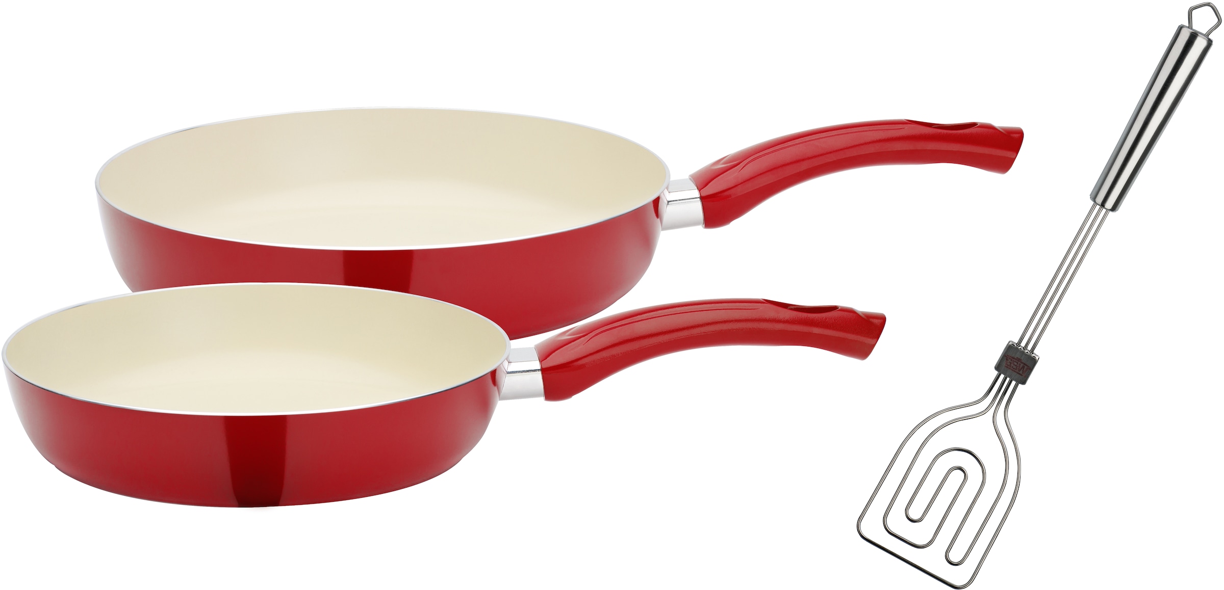 GSW Pfannen-Set »CERAMICA beige« Aluminium Set, 1x Bratpfanne Ø 20 cm, 1x B günstig online kaufen