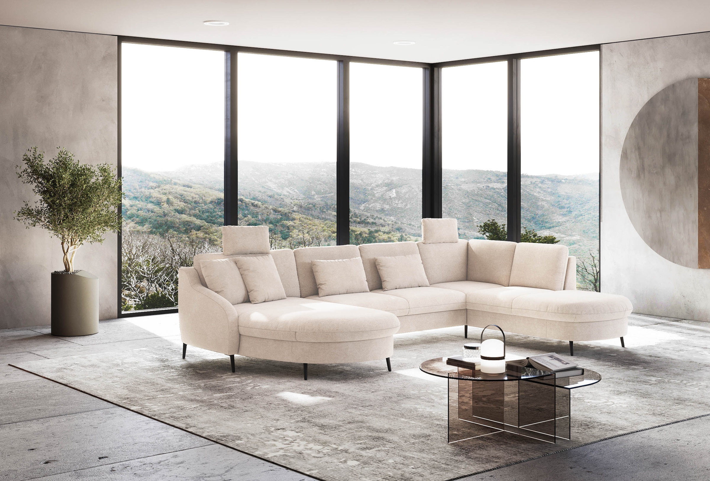 sit&more Wohnlandschaft »Soul U-Form«, wahlweise mit Bett und Bettkasten