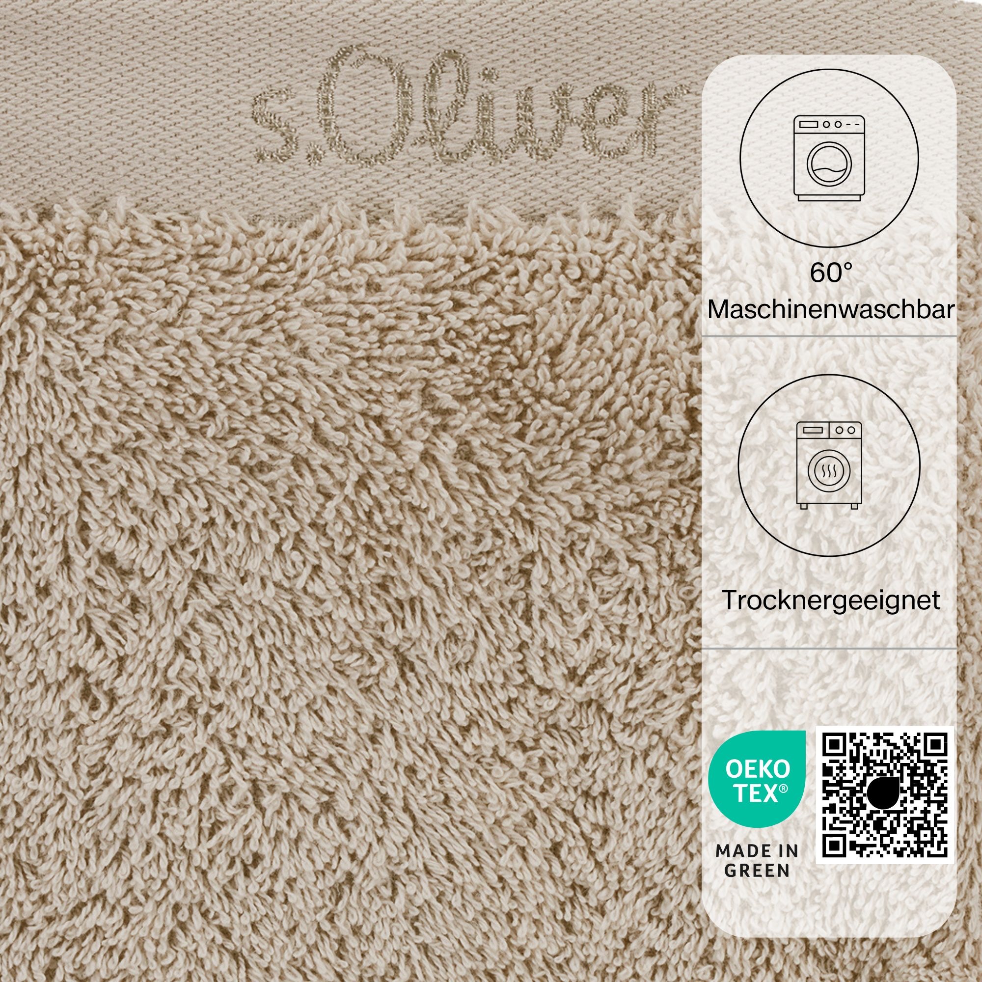 s.Oliver Waschhandschuh »s.Oliver, Premium Qualität, 600 gr/m², auch als Sets erhältlich«, (1 St., Waschlappen 16 x 21 cm), große Farbauswahl, auch als Duschtuch, Handtuch, Gästetuch