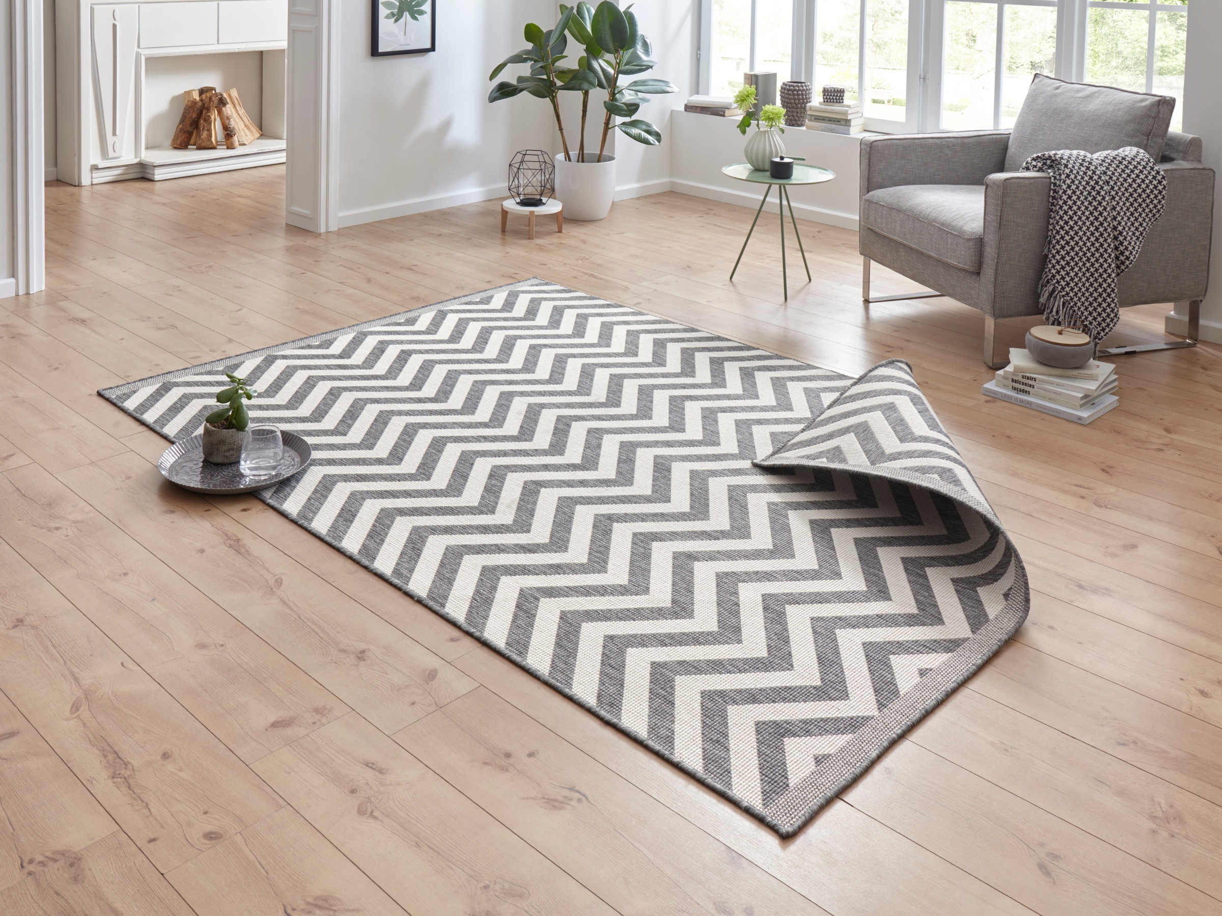 HANSE Home Teppich »Palma Wendeteppich«, rechteckig, 5 mm Höhe, In-& Outdoo günstig online kaufen