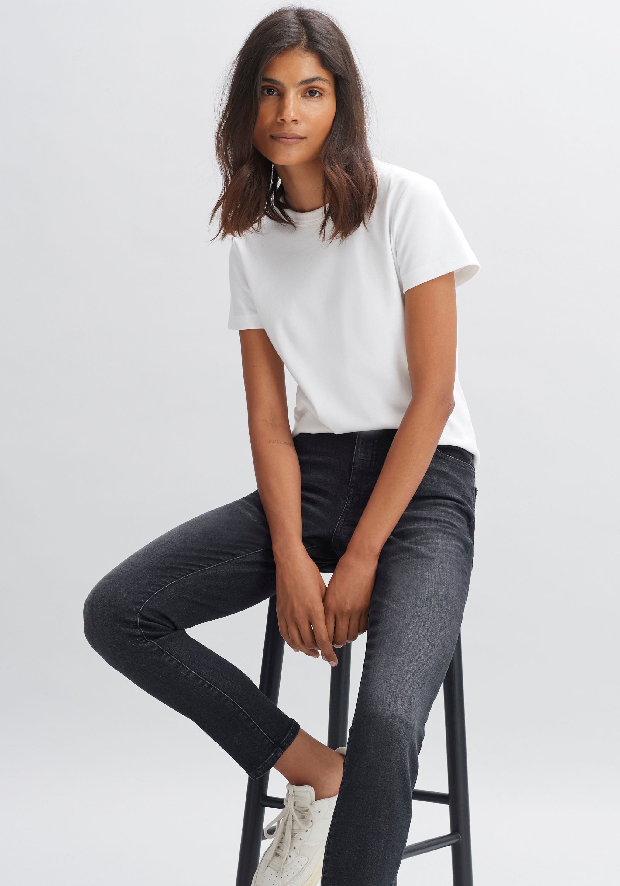 OPUS Slim-fit-Jeans Look authentischen, im bestellen roughen »Evita«