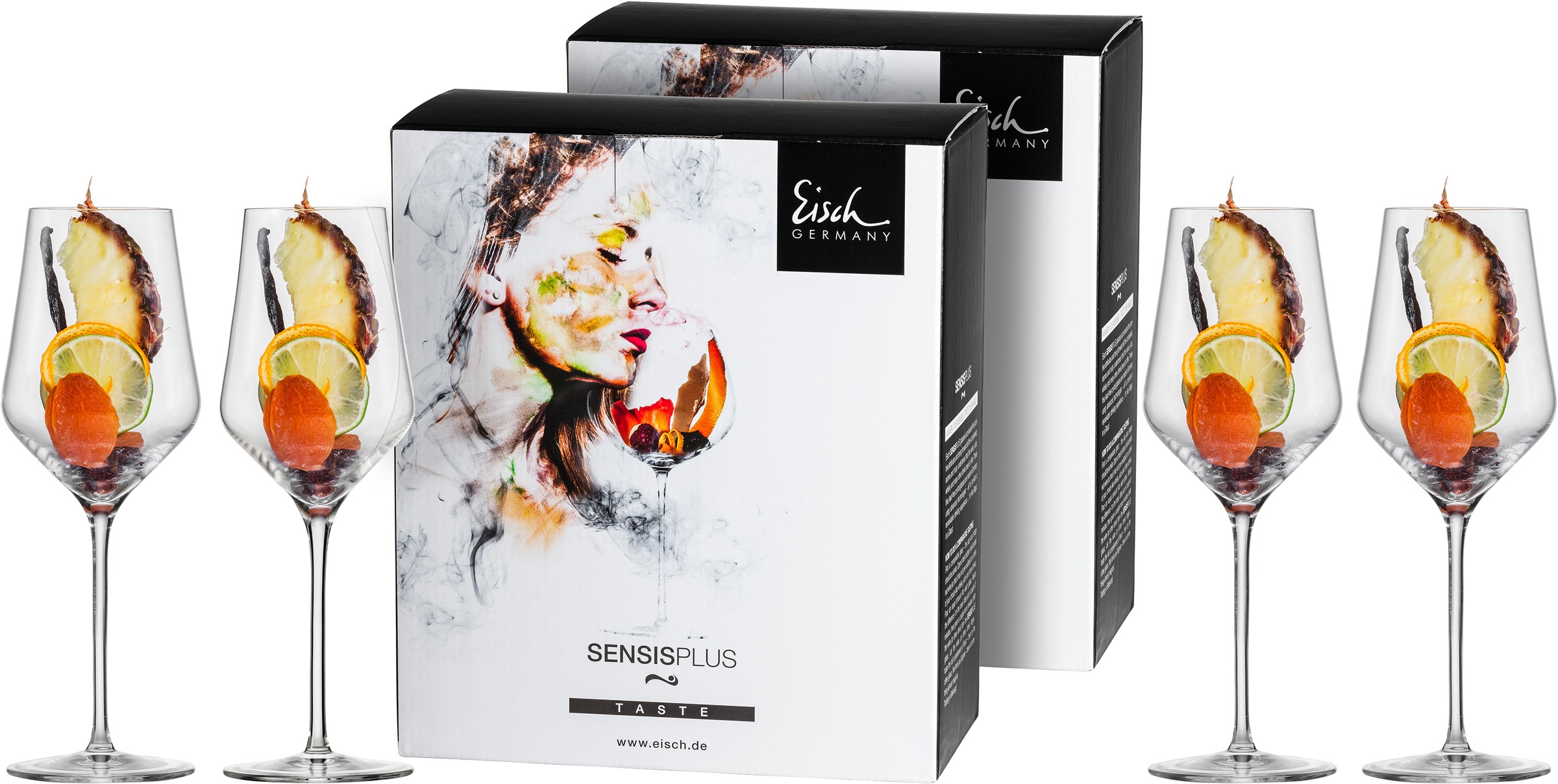 Eisch Germany Weißweinglas »Sky SensisPlus«, (Set, 4 tlg.), bleifrei, 380 ml, 4-teilig