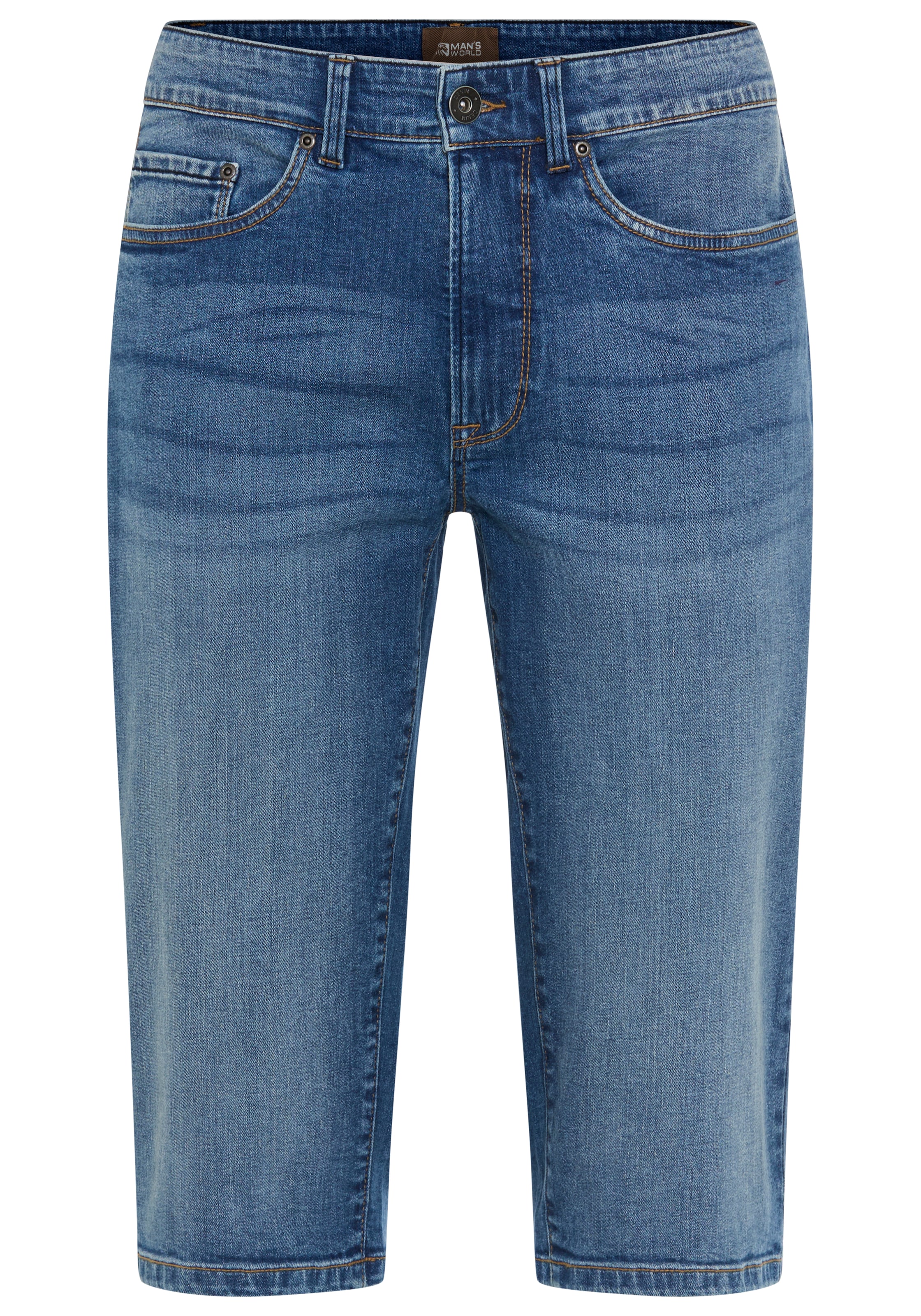 Man's World Plus Jeansbermudas »Große Größen« gerade geschnittenes Bein, normale Leibhöhe, Regular-Fit