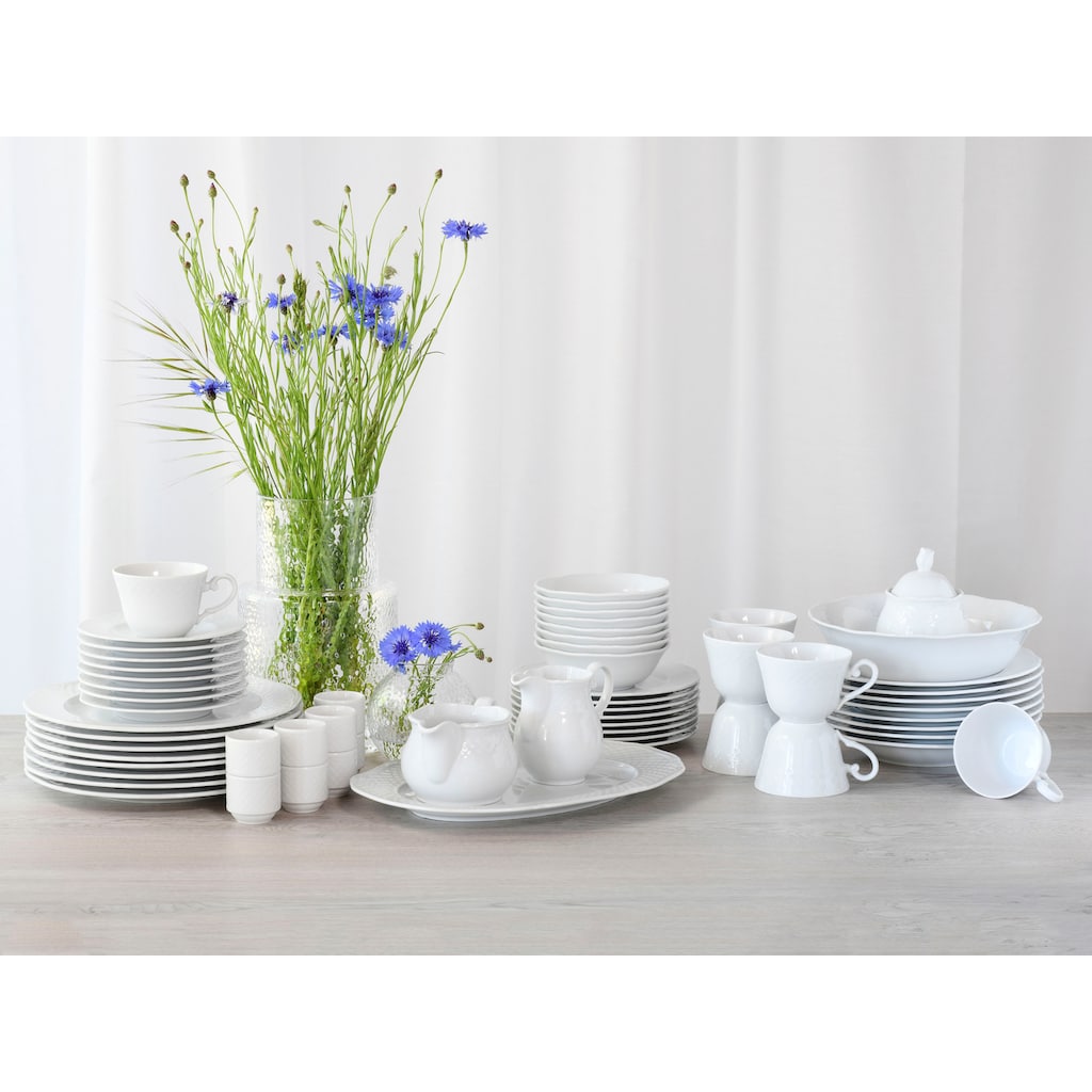 CreaTable Kombiservice »Geschirr-Set Arianne«, (Set, 61 tlg., Kaffeeservice und Tafelservice im Set, für 8 Personen)