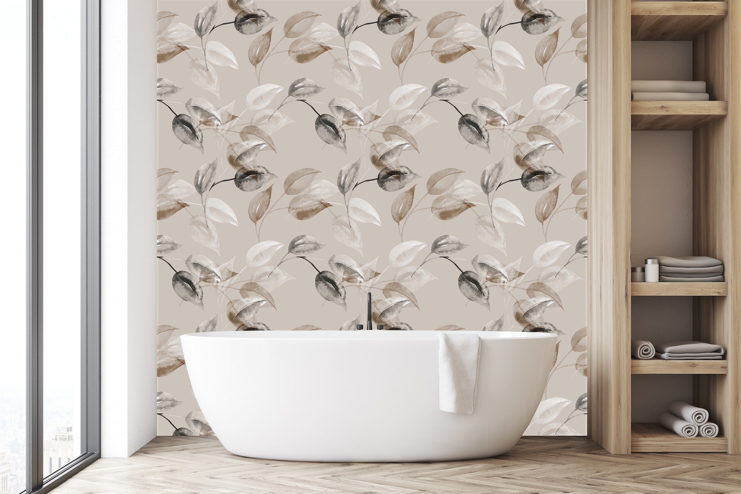 queence Vinyltapete »Selbstklebende Tapete 90x250cm mit herbstlichem Motiv«, natürlich