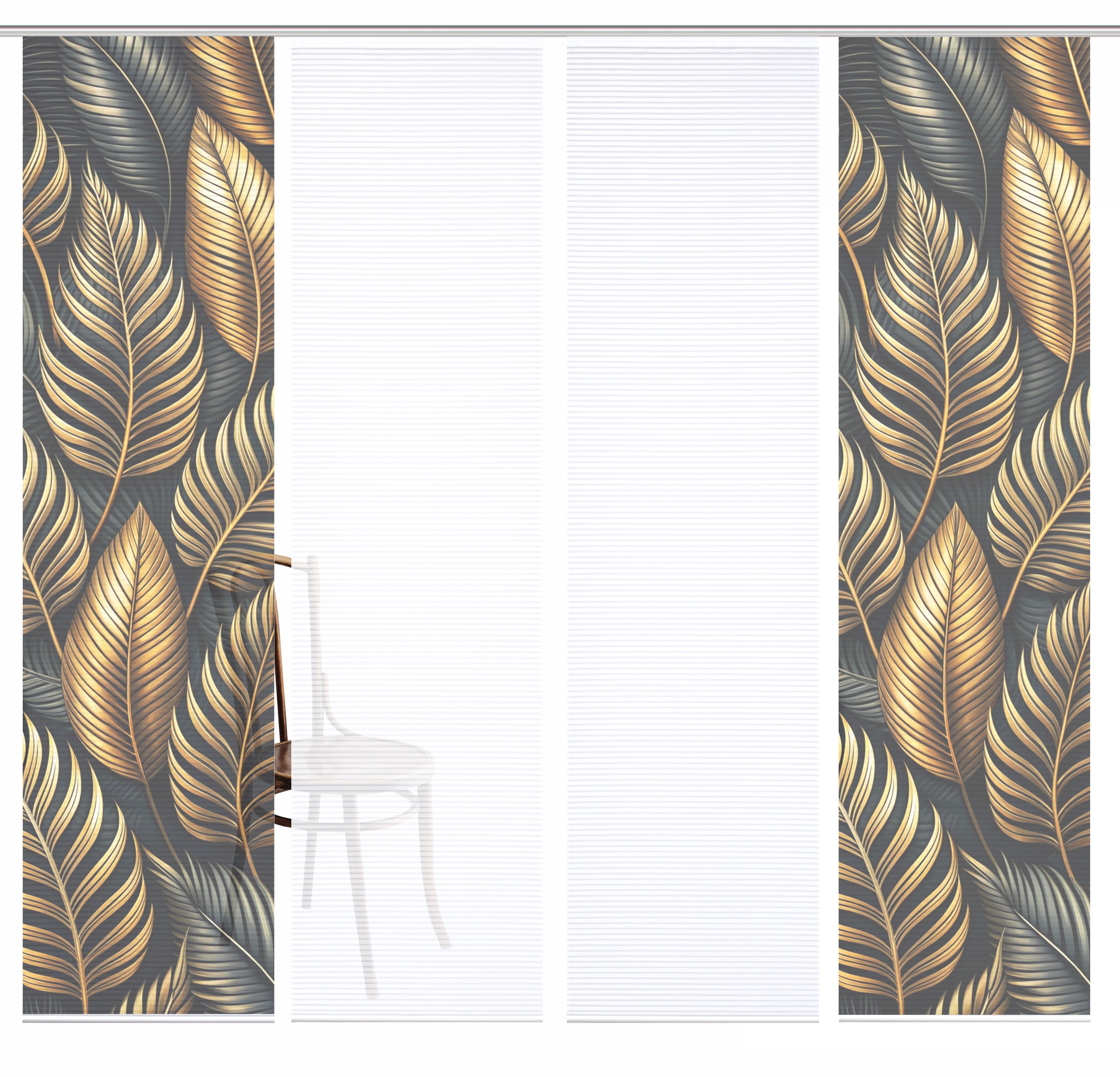 HOME in green Schiebegardine »ZEDRIC« Paneelwagen 4 Stk. tlg. Bambusoptik, günstig online kaufen