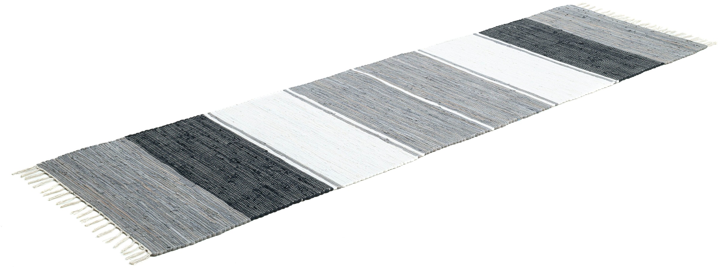 THEKO Teppich »Stripe Cotton, handgewebt«, rechteckig, 5 mm Höhe, Flachgewe günstig online kaufen