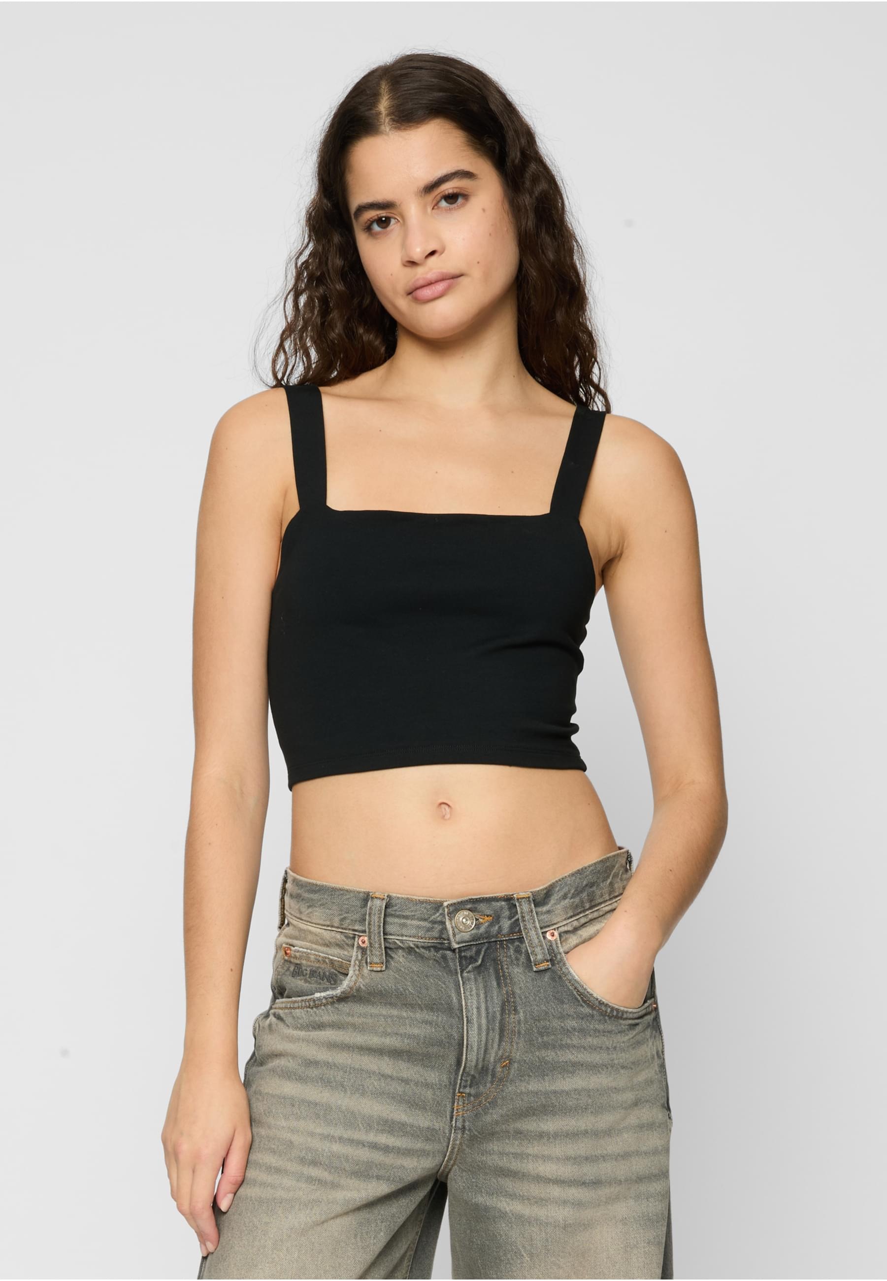 URBAN CLASSICS T-Shirt »Urban Classics Damen Ladies Cropped Top 2-Pack« 1 Stk.