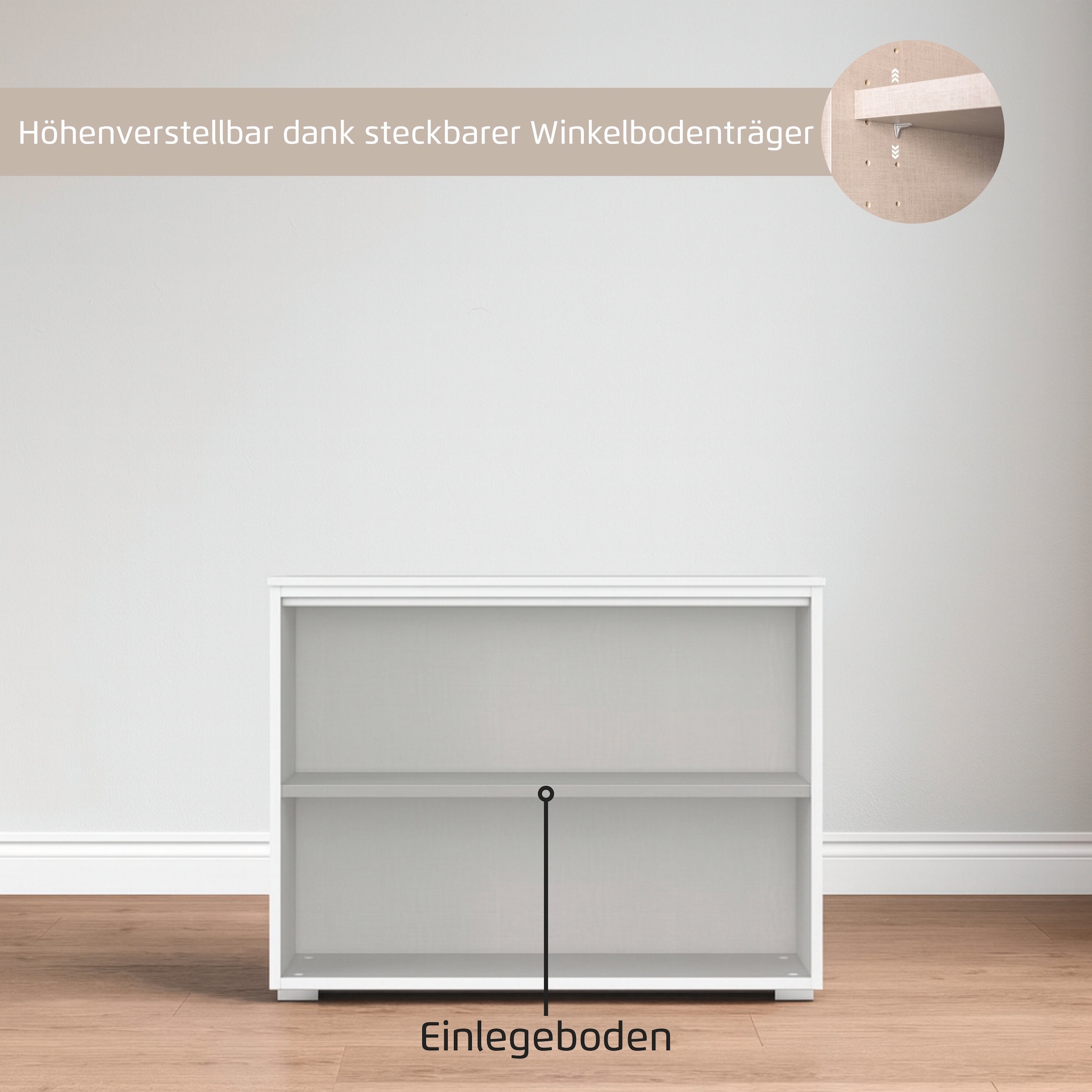 rauch Sideboard »Türkommode Kommode Lowboard OTELI mit Dekor- und Hochglanzfront« Breite 80 cm inkl. Soft-Close-Funktion,  mit 2 Türen, Einlegeboden variabel einsetzbar MADE IN GERMANY